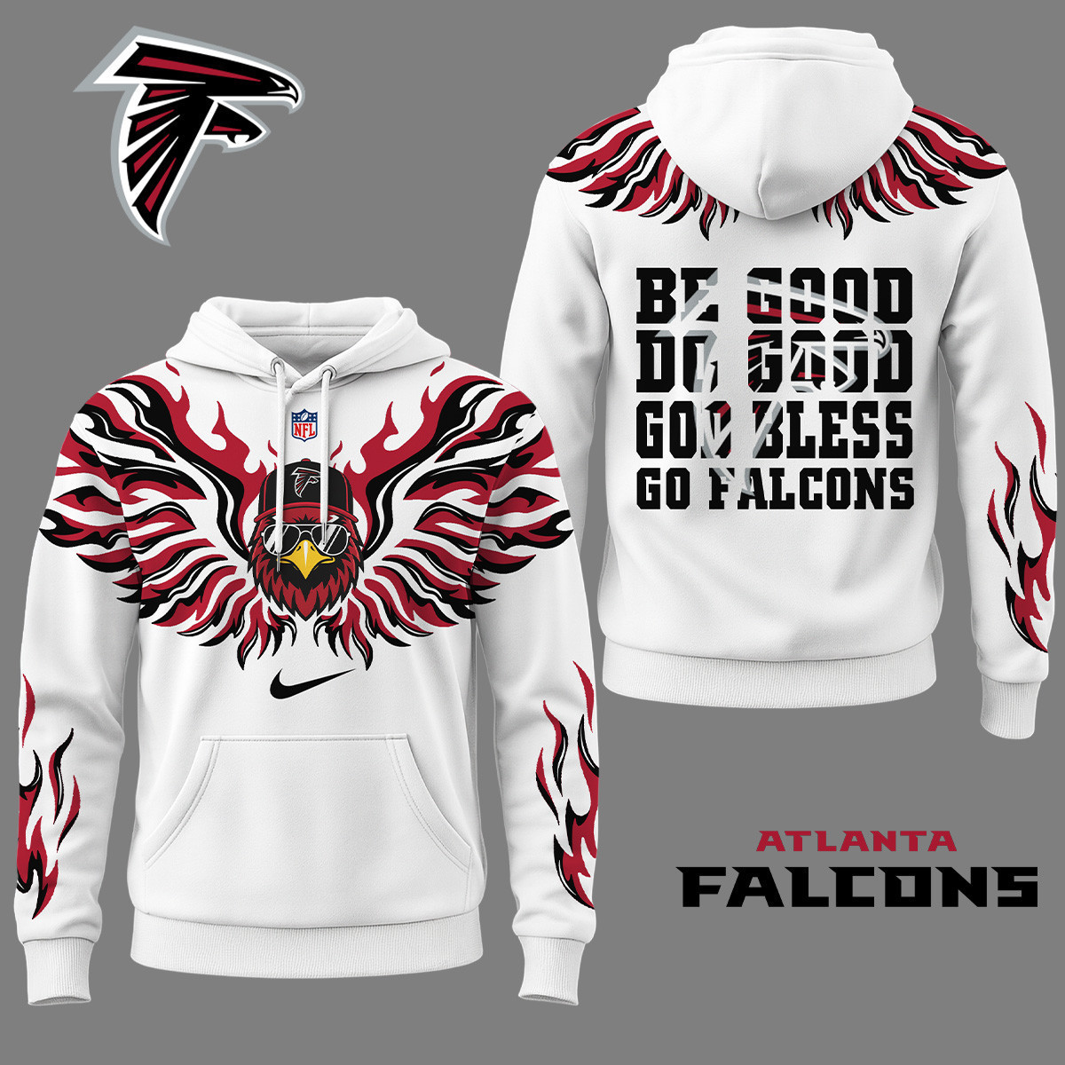 Atlanta Falcons | Premium NFL Fire Wings 3D Hoodie NY