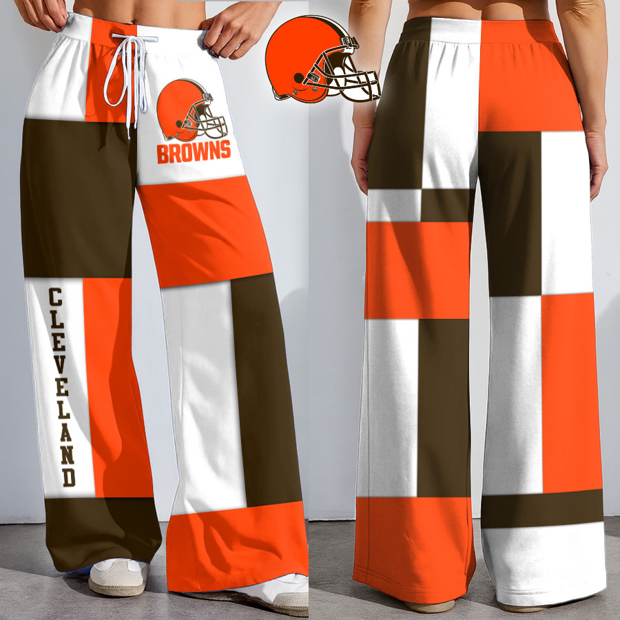 Cleveland Browns | Premium NFL Color Block Football High-Stretch Casual Pants HI