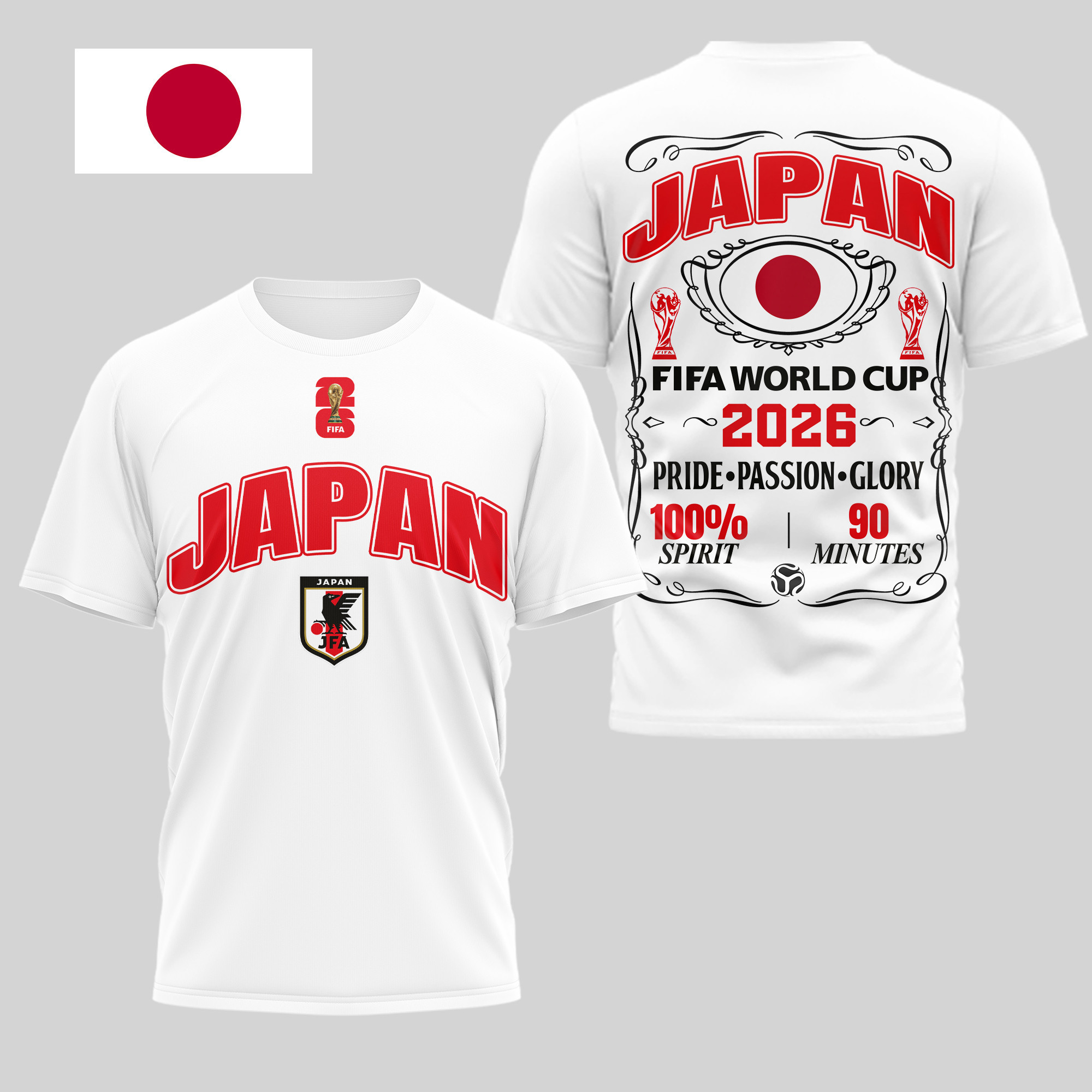 Japan | Premium WC26 Pride Passion Glory 3D Shirt TD