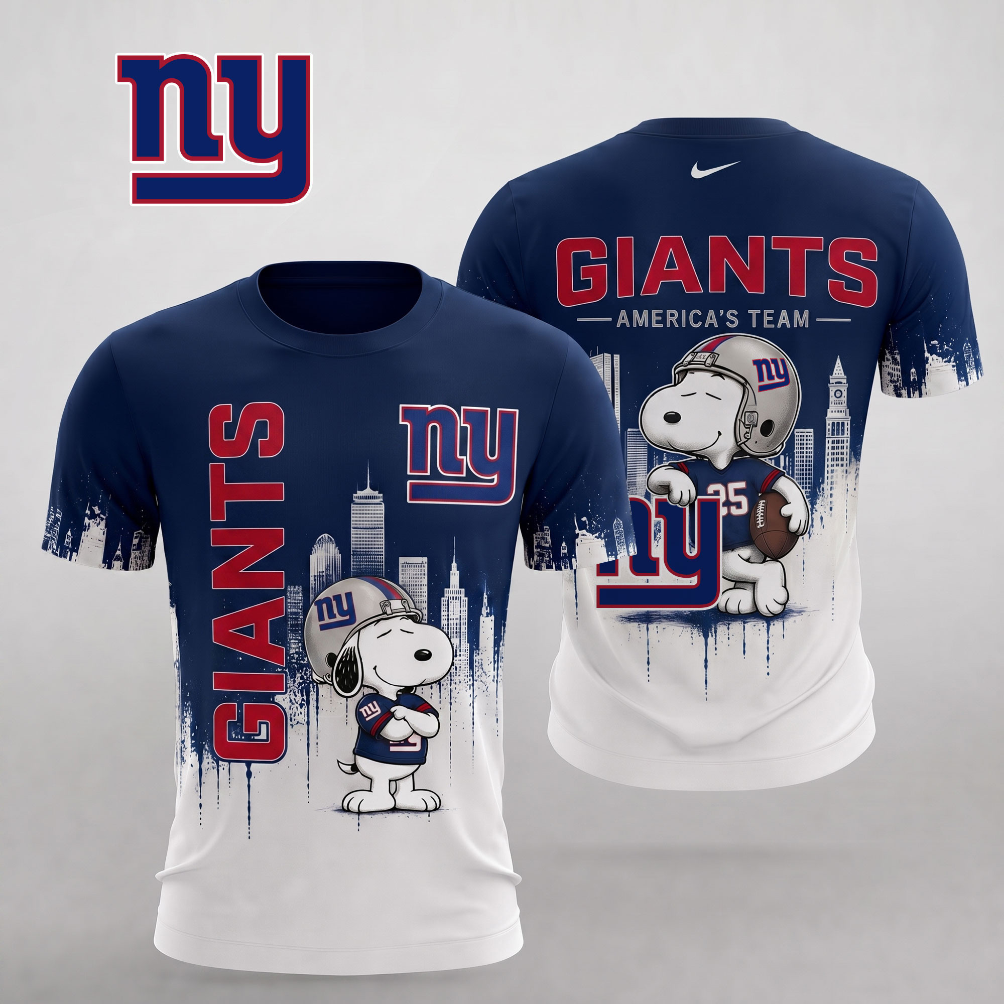 New York Giants | Premium NFL Gridiron Sunday Cartoon 3D Shirt NTH1