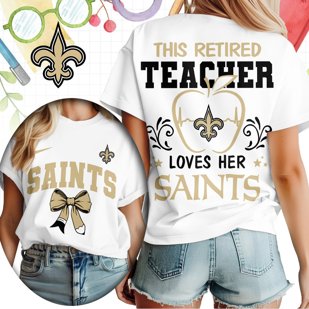 New Orleans Saints | Premium NFL Retired Teacher Women T-Shirt TD