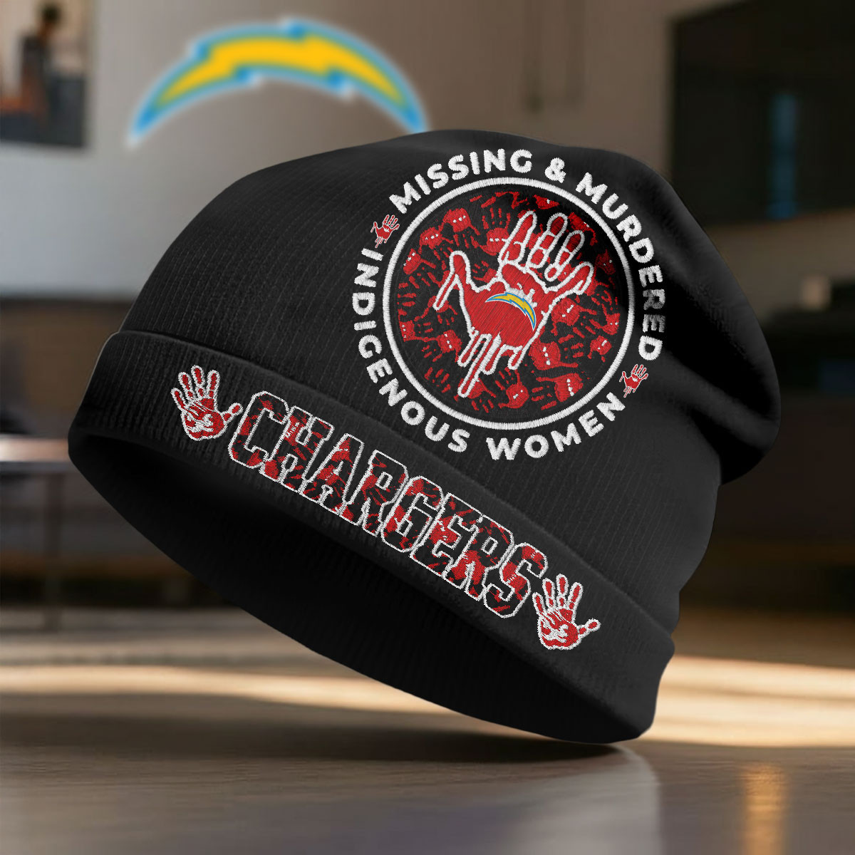 Los Angeles Chargers | Premium NFL MMIW Awareness Beanie Hat NY