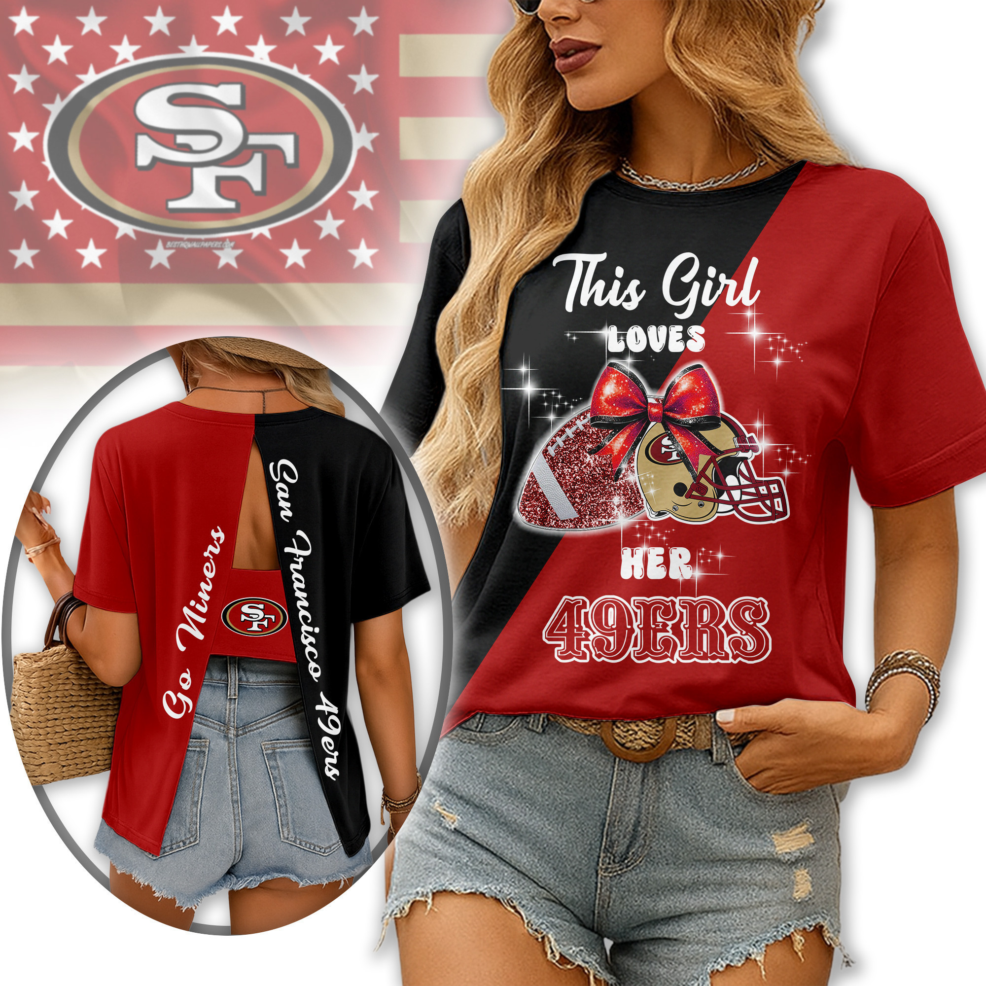 San Francisco 49ers | Premium NFL Back Slit Short Sleeve TD