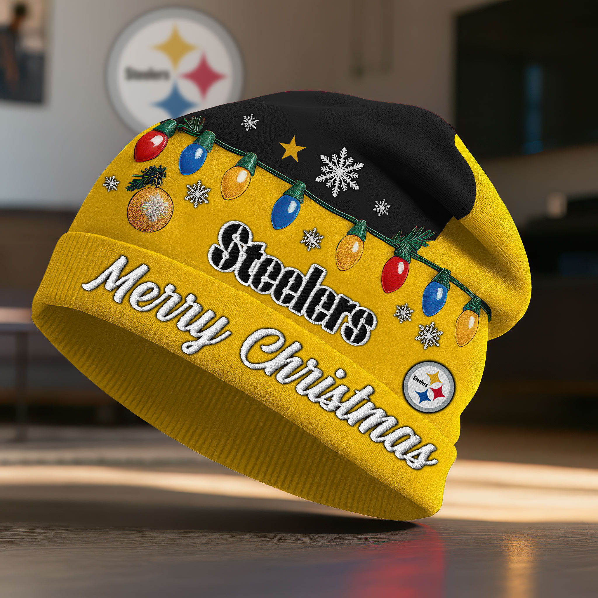 Pittsburgh Steelers | Premium NFL Christmas Beanie Hat NY