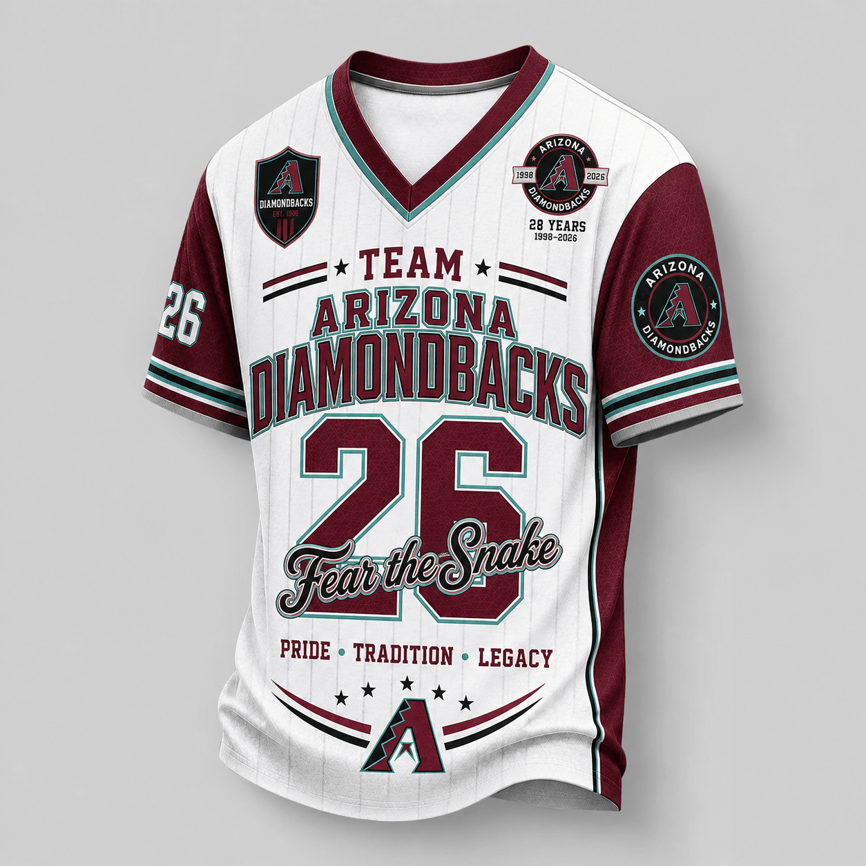 Arizona Diamondbacks | Premium MLB Legacy Pride V-Neck Jersey