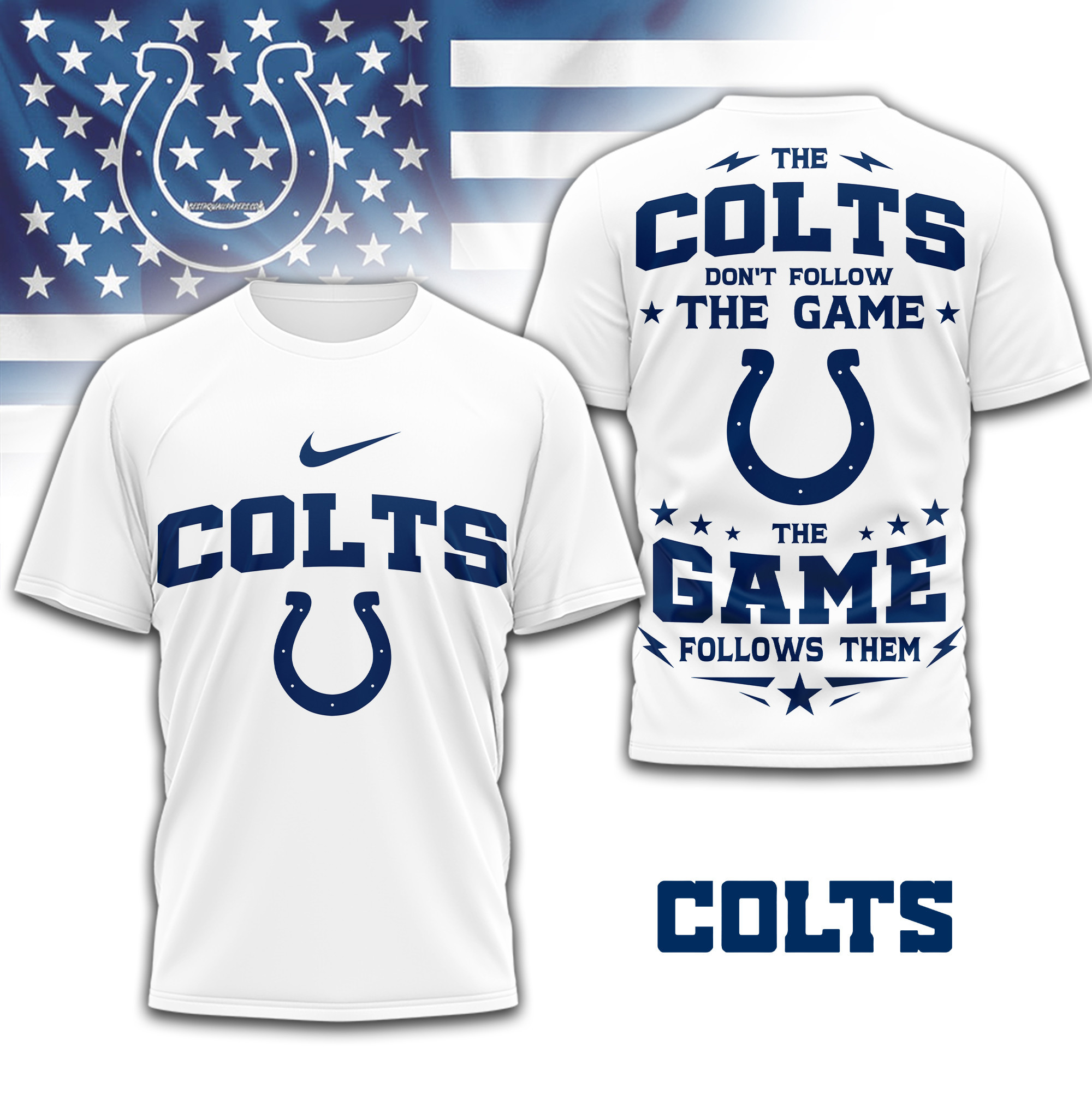 Indianapolis Colts | Premium NFL Rule The Field 3D Shirt TD