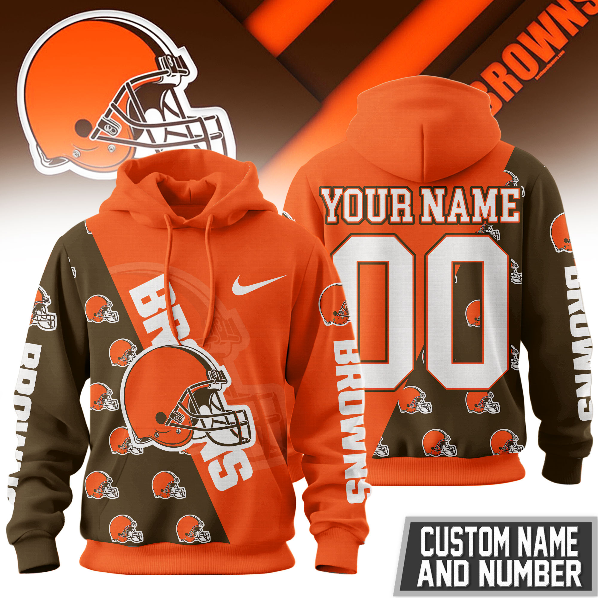 Cleveland Browns | Premium NFL True Fan Spirit Custom Football Hoodie