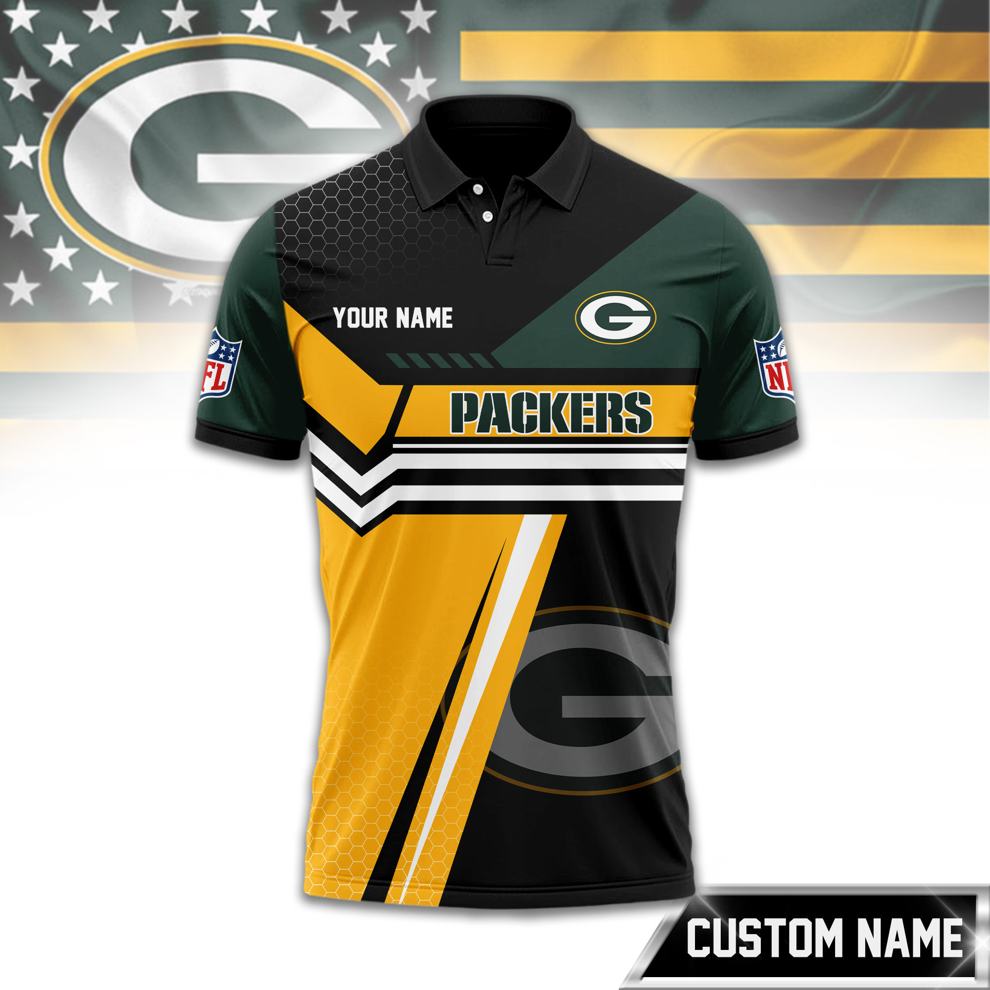 Green Bay Packers | Premium NFL Inspired Custom Game Day Polo TD