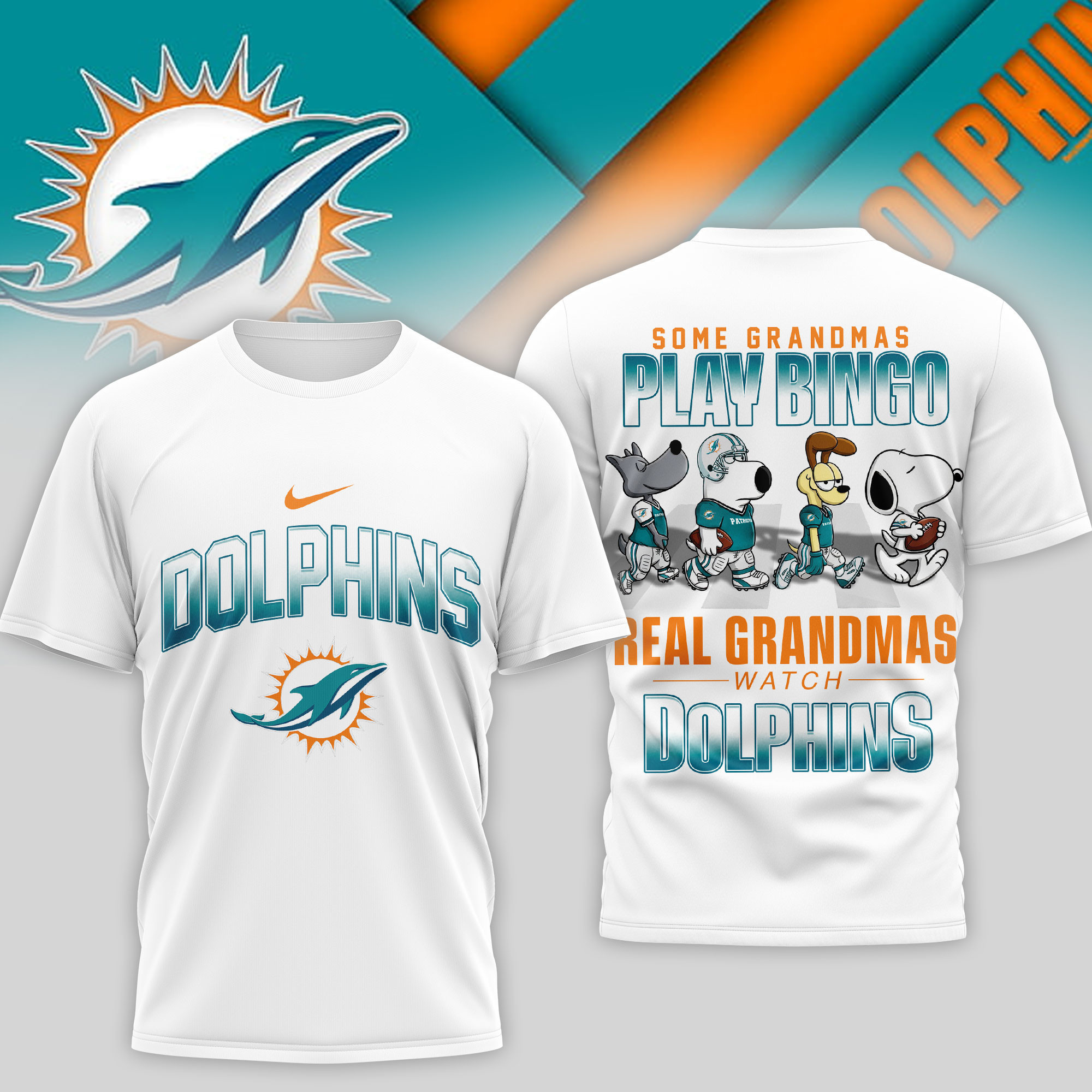 Miami Dolphins | Premium NFL Prime Time 3D Shirt NTH1