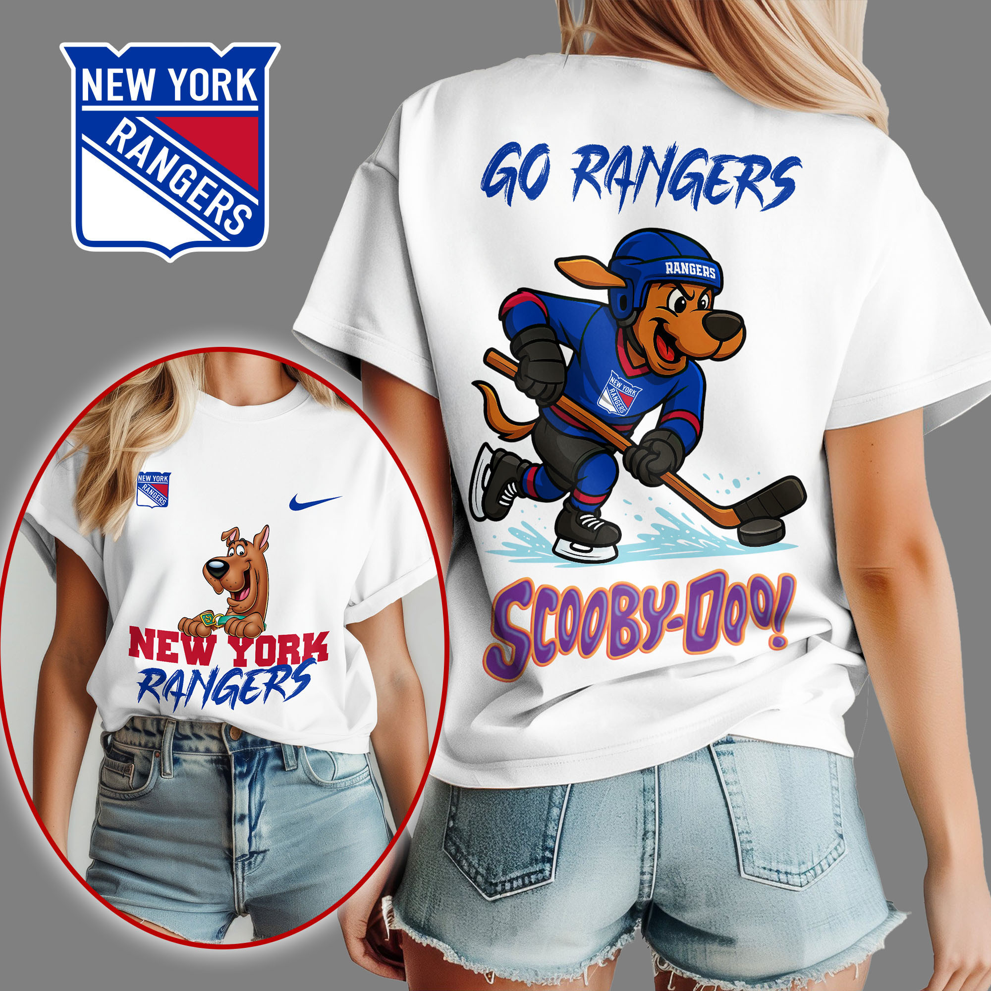 New York Rangers | Premium NHL Scooby-Doo Fan Women's Shirt NY
