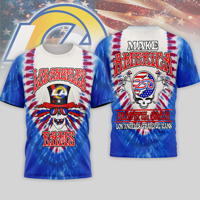 Los Angeles Rams | Premium NFL Grateful Dead 250 Years Of America 3D Shirt HY