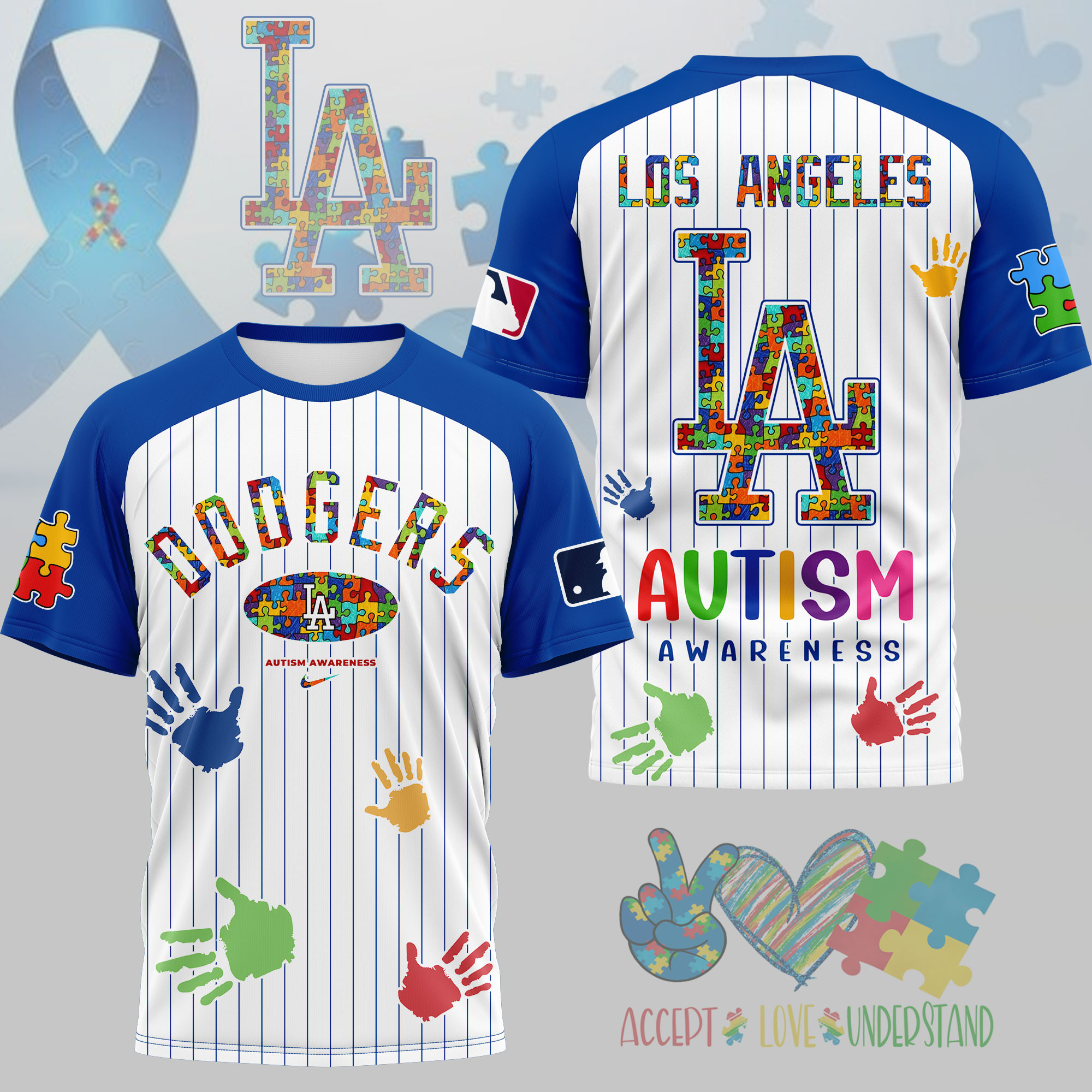 Los Angeles Dodgers | Premium MLB Autism Support 3D Shirt NY
