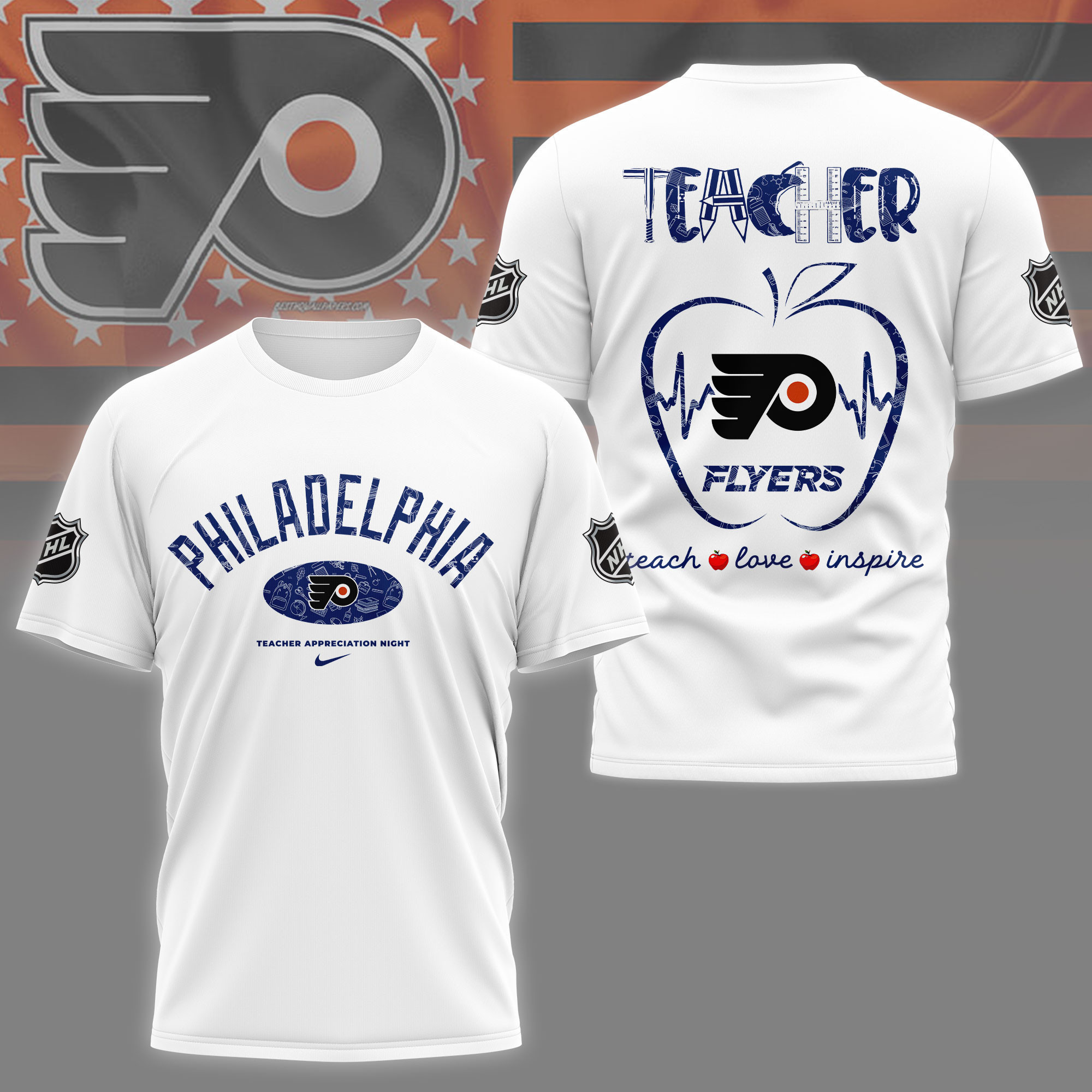 Philadelphia Flyers | Premium NHL Teacher Appreciation Day 3D Shirt NY
