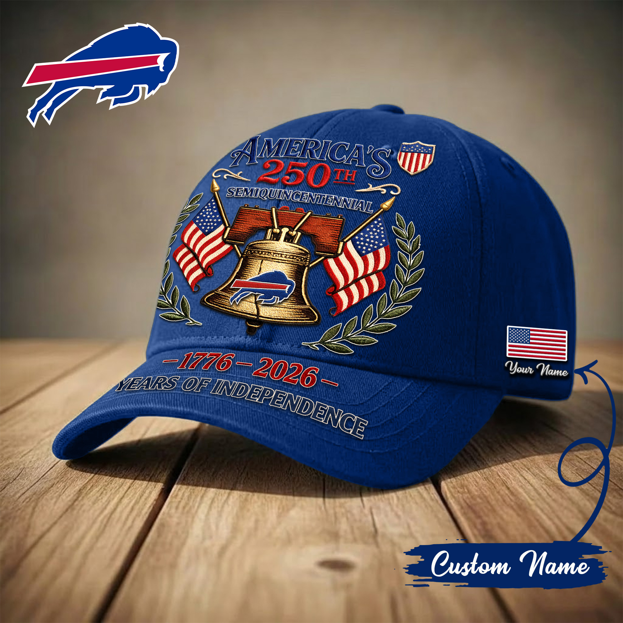 Buffalo Bills | Premium NFL 1776-2026 Years Of Independence Classic Cap TD