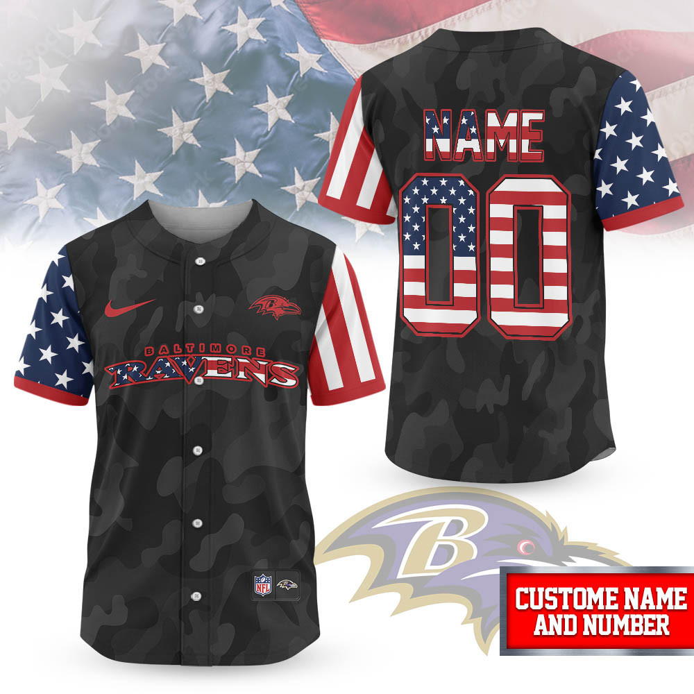 Baltimore Ravens | Premium NFL American Pride Custom Jersey Shirt NTH1