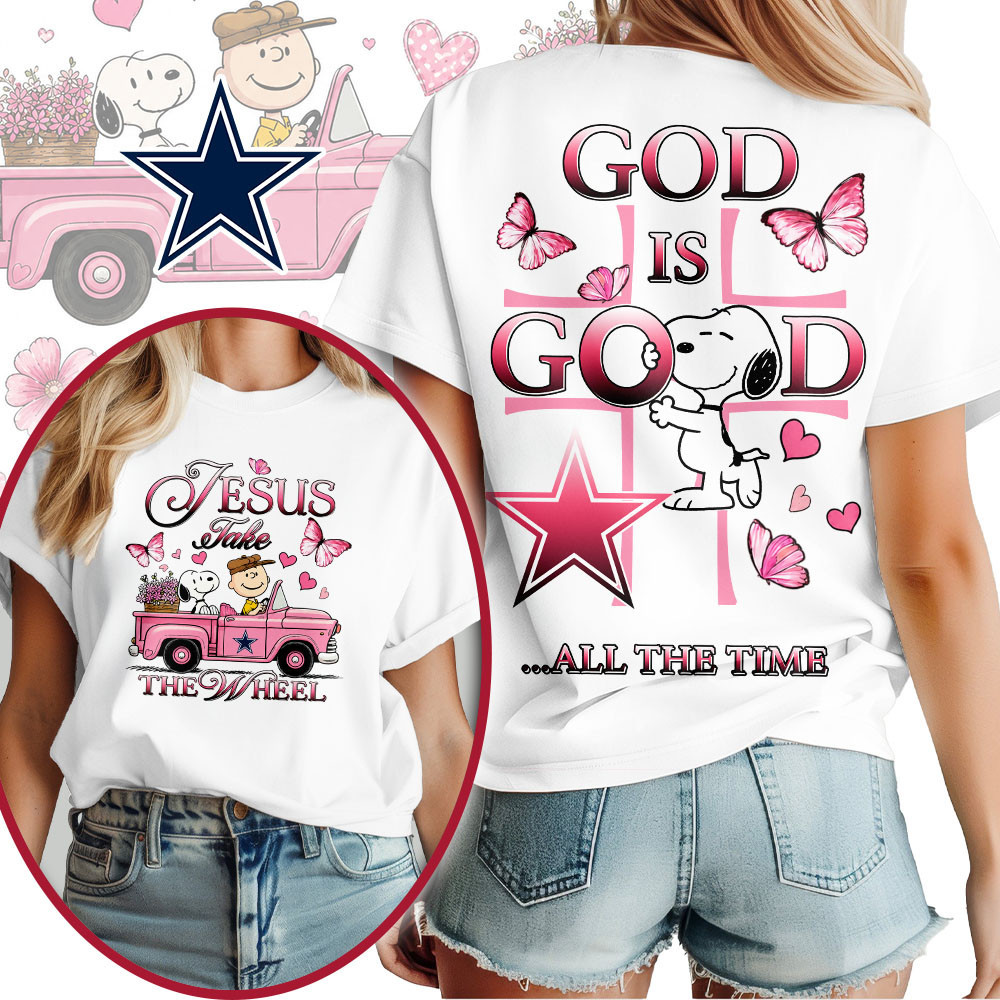 Dallas Cowboys | Premium NFL Jesus Take The Wheel God Is Good 3D Shirt NTH1