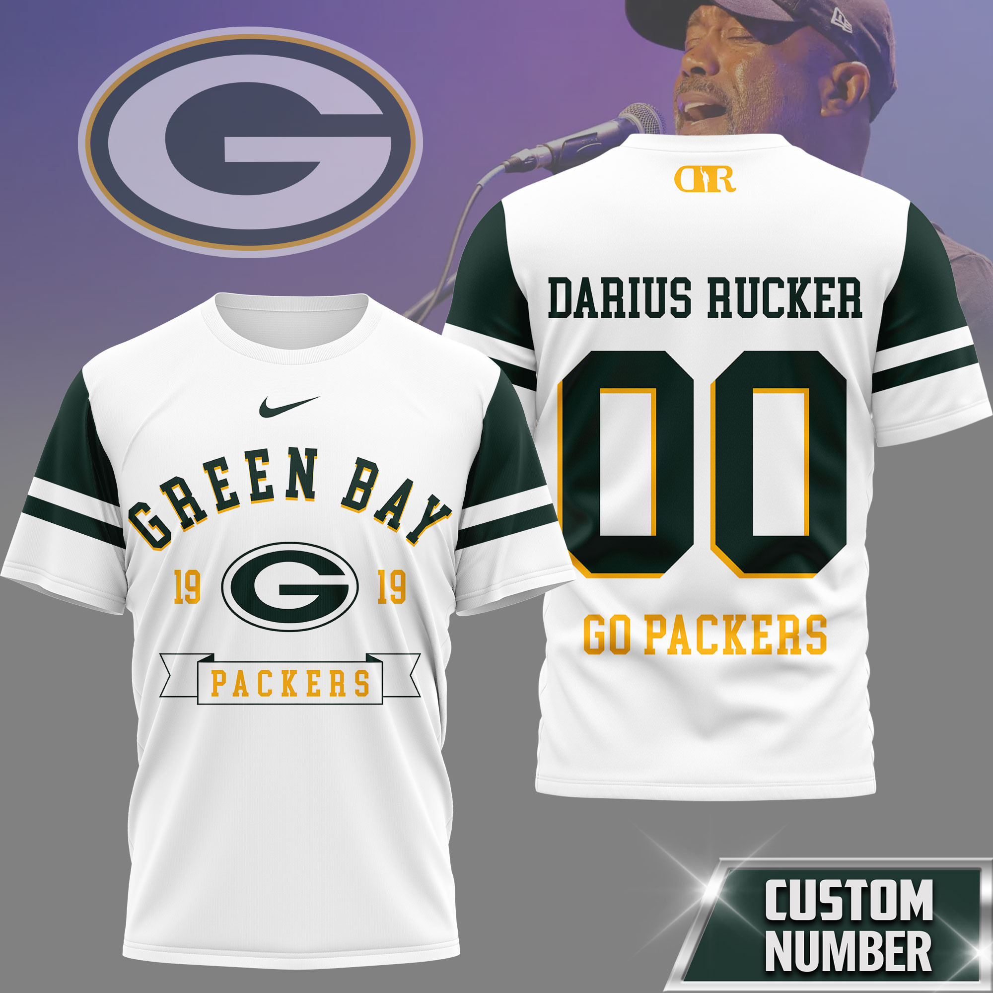 Green Bay Packers | Premium NFL Darius Rucker Fan 3D Shirt NY