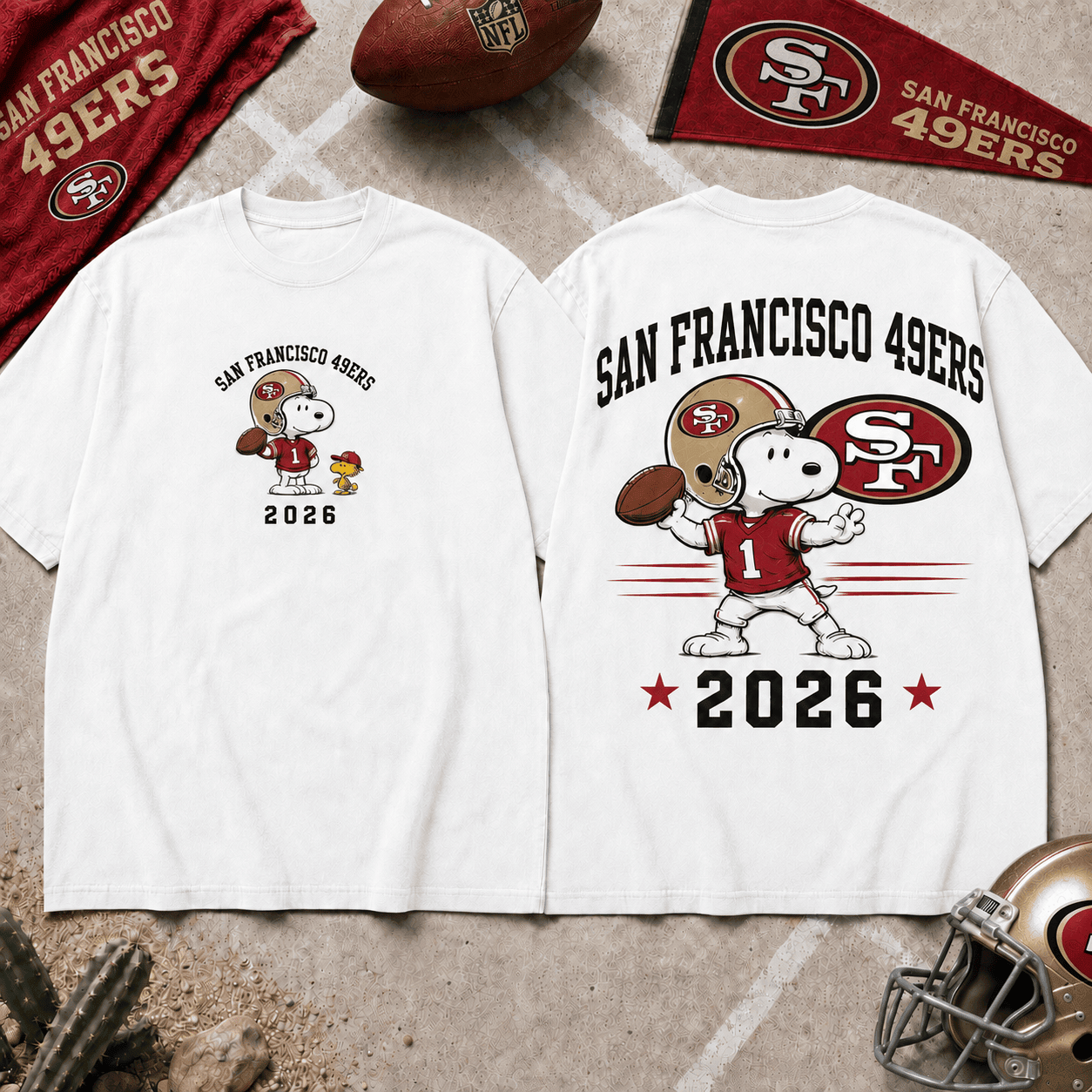 San Francisco 49ers | Premium Snoopy NFL Football 2026 3D Shirt For Football Fans NNK