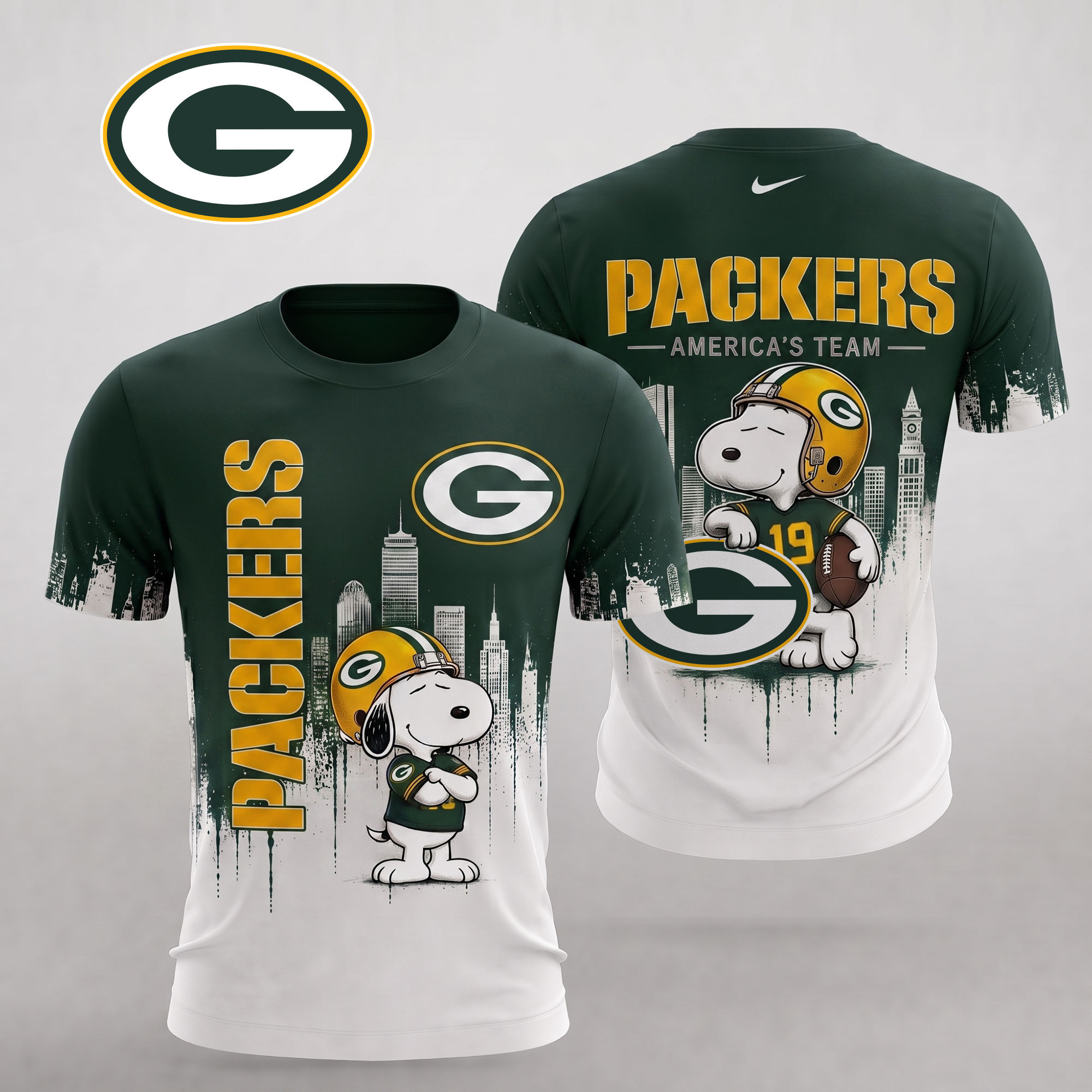 Green Bay Packers | Premium NFL Gridiron Sunday Cartoon 3D Shirt NTH1