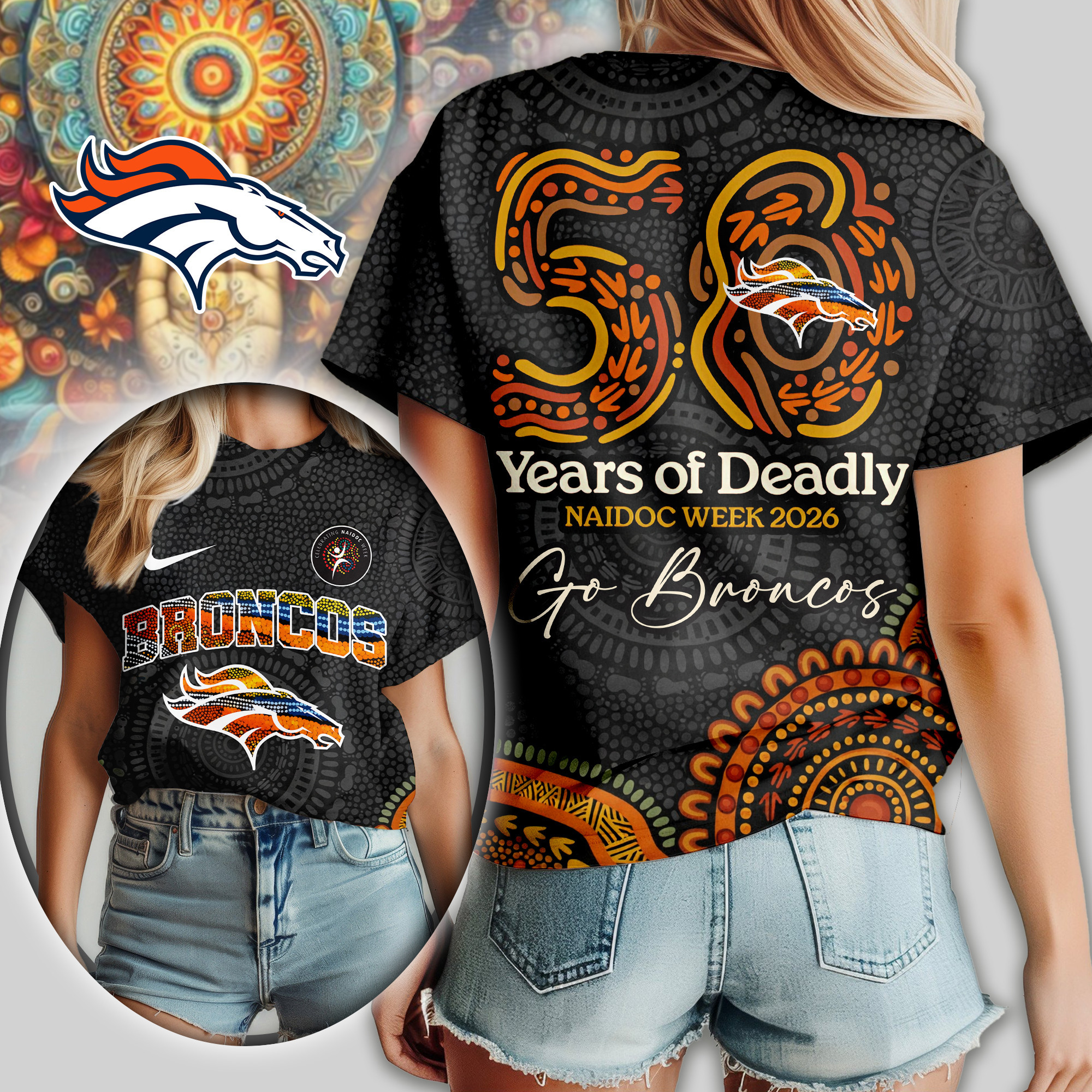 Denver Broncos | Premium NFL Naidoc Week 2026 Women Shirt TD