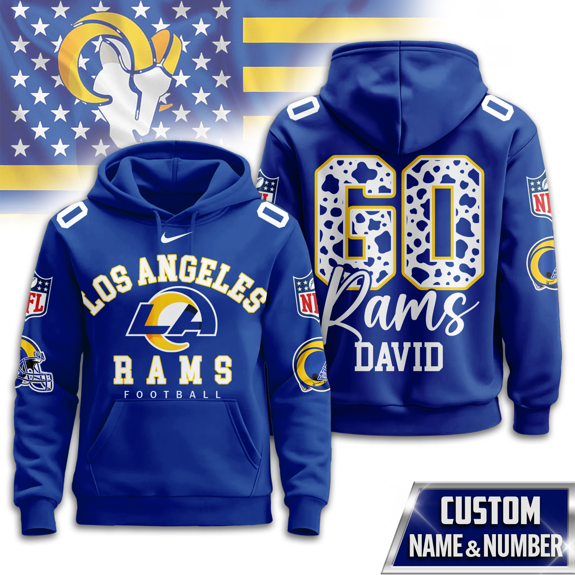 Los Angeles Rams | Premium NFL Custom Game Day Hoodie TD