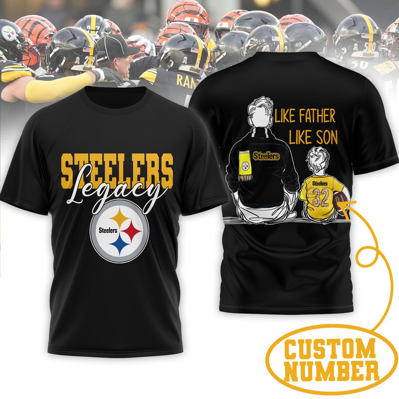 Pittsburgh Steelers | Premium NFL Legacy Father Day 3D Shirt HY