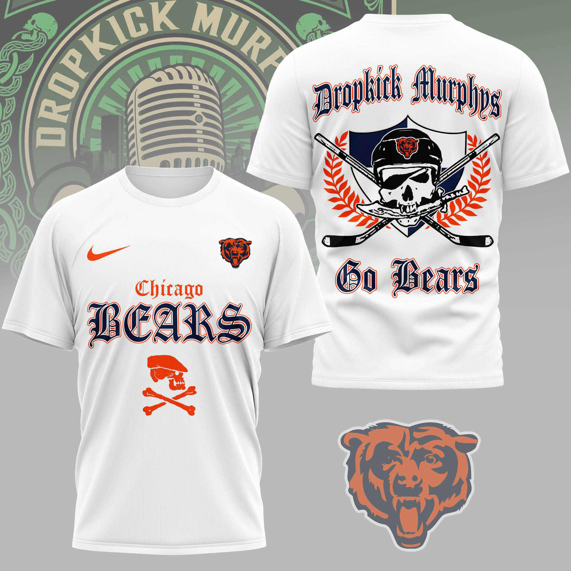 Chicago Bears | Premium NFL Dropkick Murphys Fan 3D Shirt NY