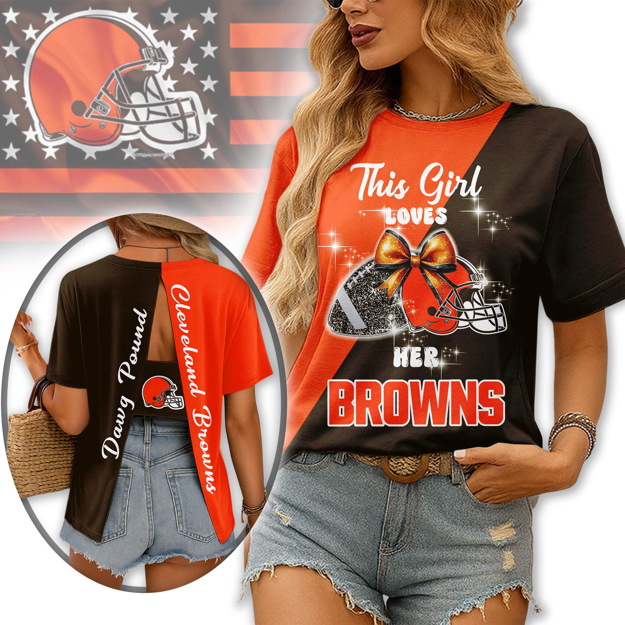 Cleveland Browns | Premium NFL Back Slit Short Sleeve TD