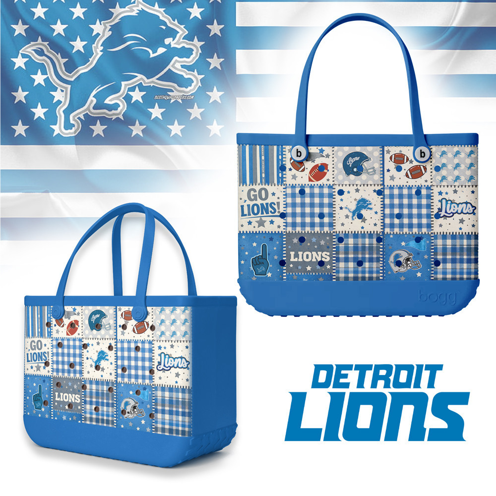 Detroit Lions | Premium NFL Patchwork Design Beach Tote Bag HY
