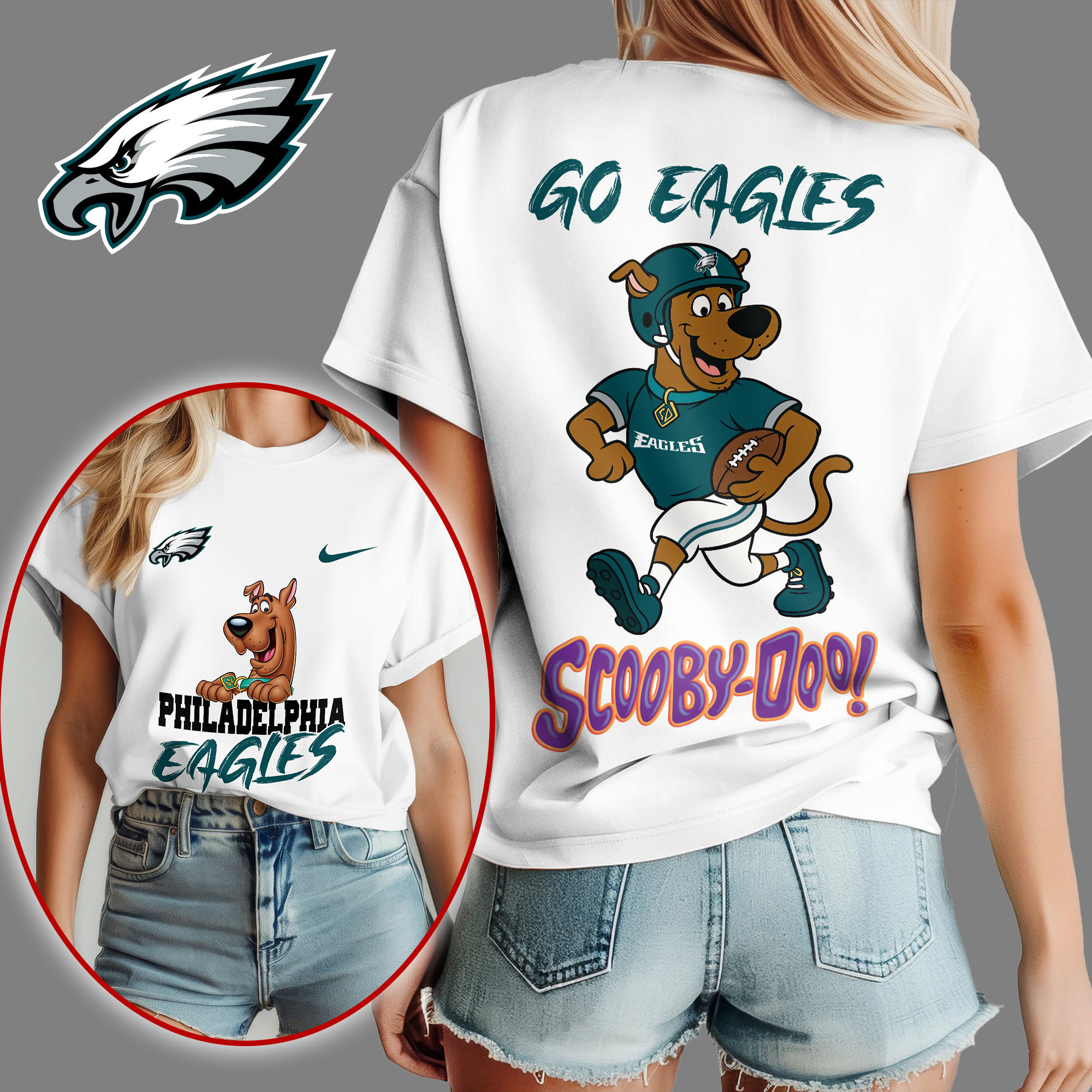 Philadelphia Eagles | Premium NFL Scooby-Doo Fan Women's Shirt NY