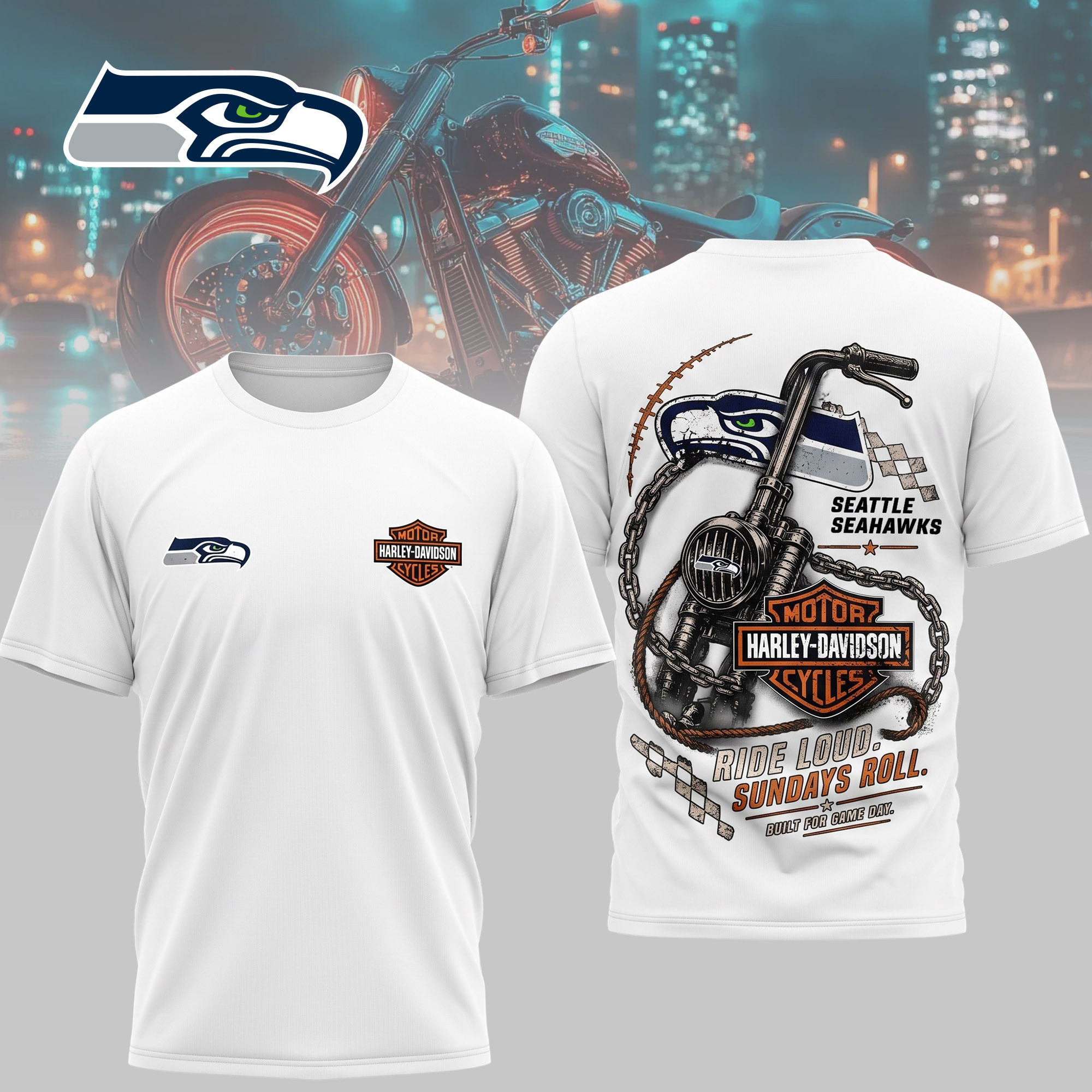 Seattle Seahawks | Premium NFL Ride & Football Team 3D Shirt NTH1