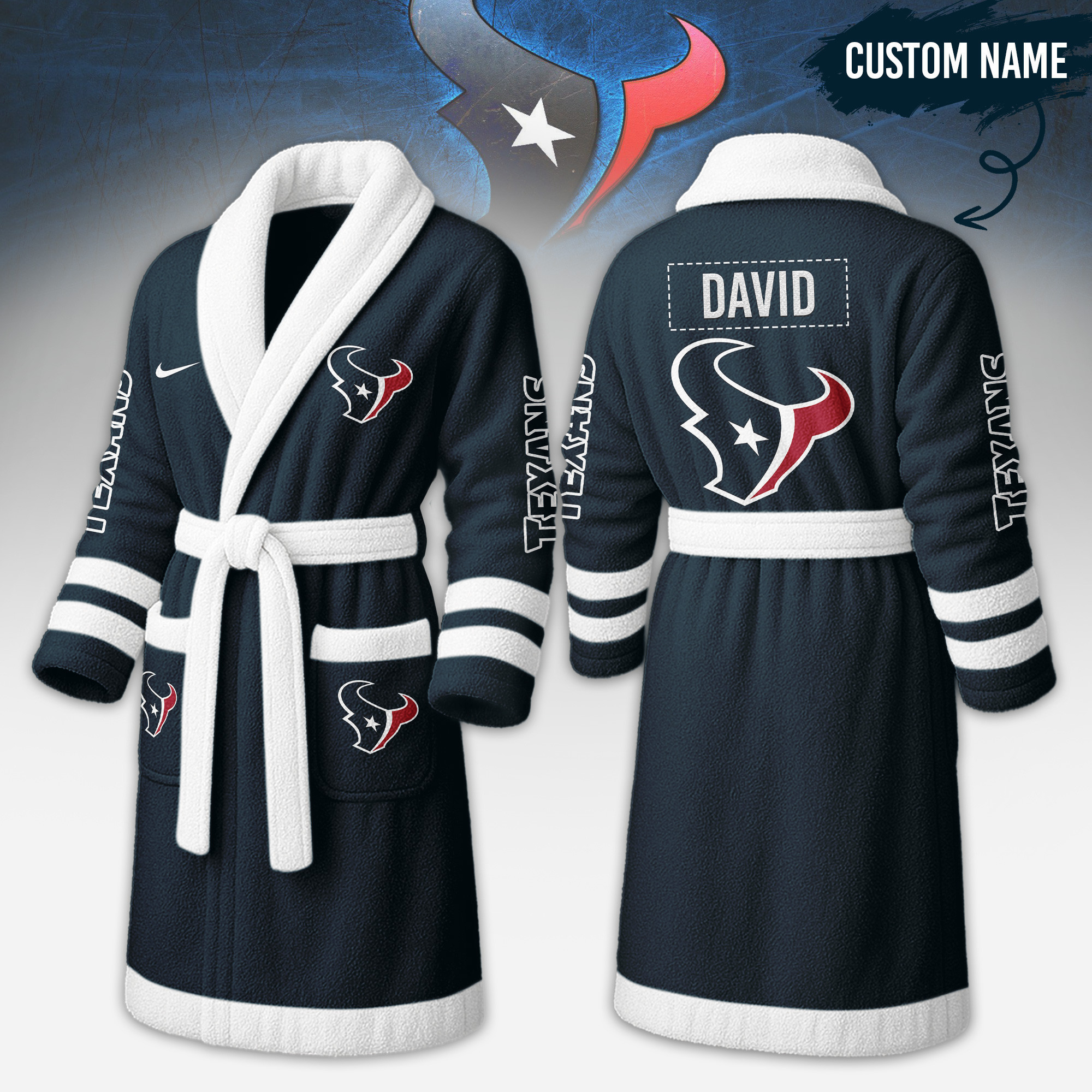 Houston Texans | Premium NFL Fleece Bathrobe TD