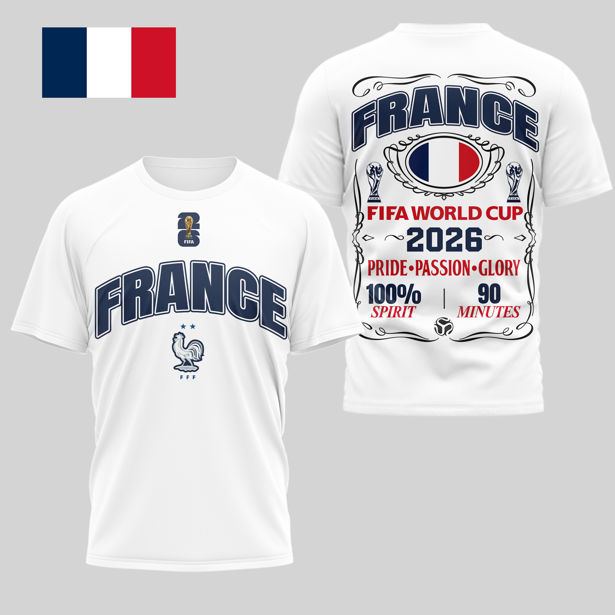 France | Premium WC26 Pride Passion Glory 3D Shirt PBUMWY4