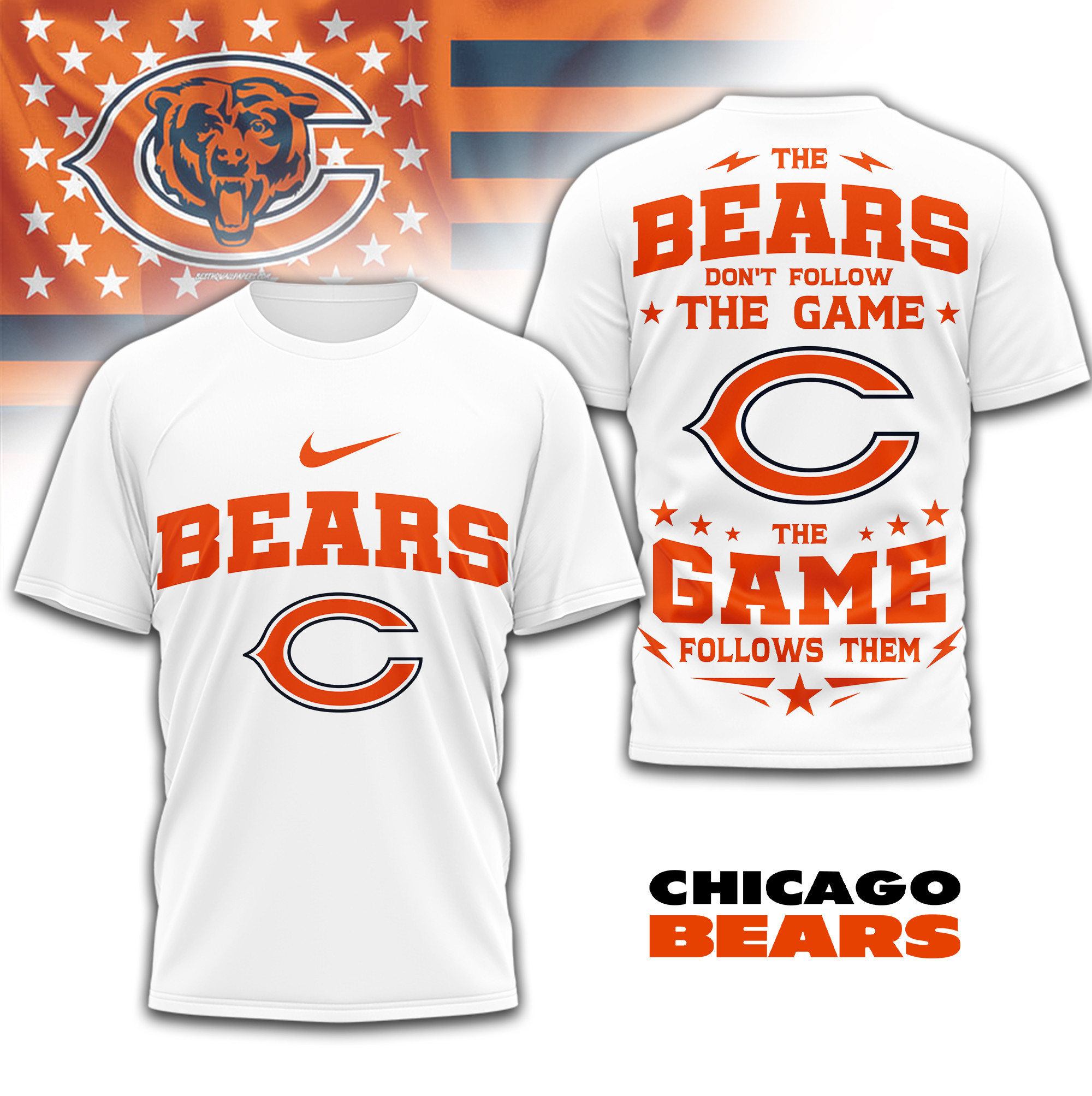 Chicago Bears | Premium NFL Rule The Field 3D Shirt TD