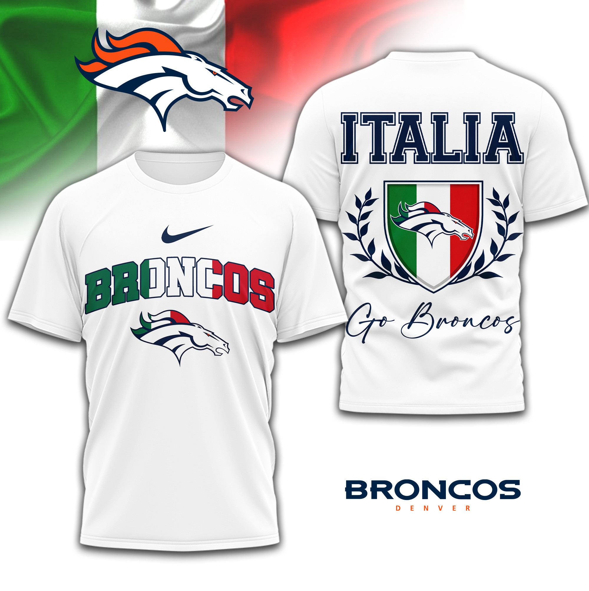 Denver Broncos | Premium NFL Italia 3D Shirt TD090126