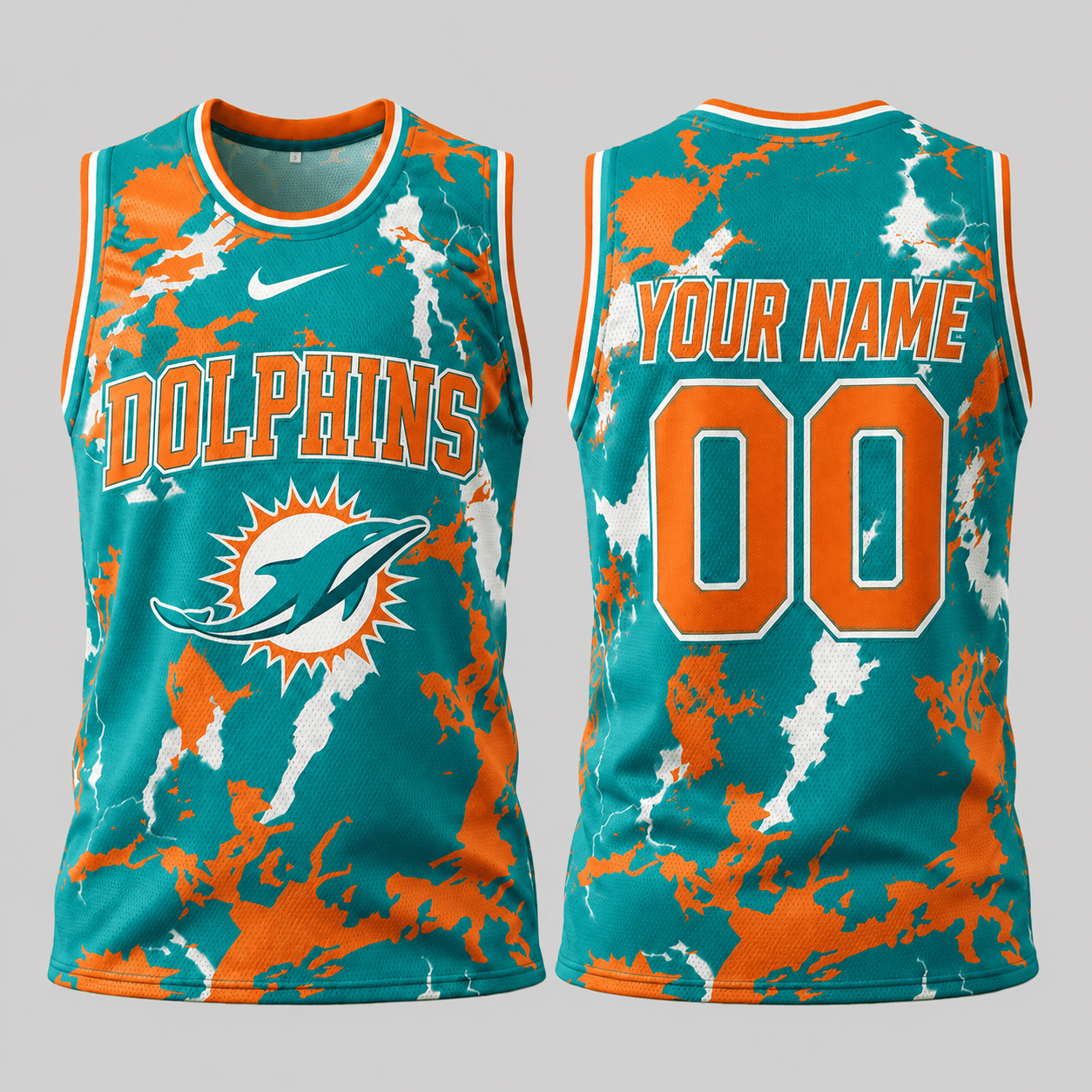 Miami Dolphins | Premium NFL Paint Splash Performance Tank Top TD