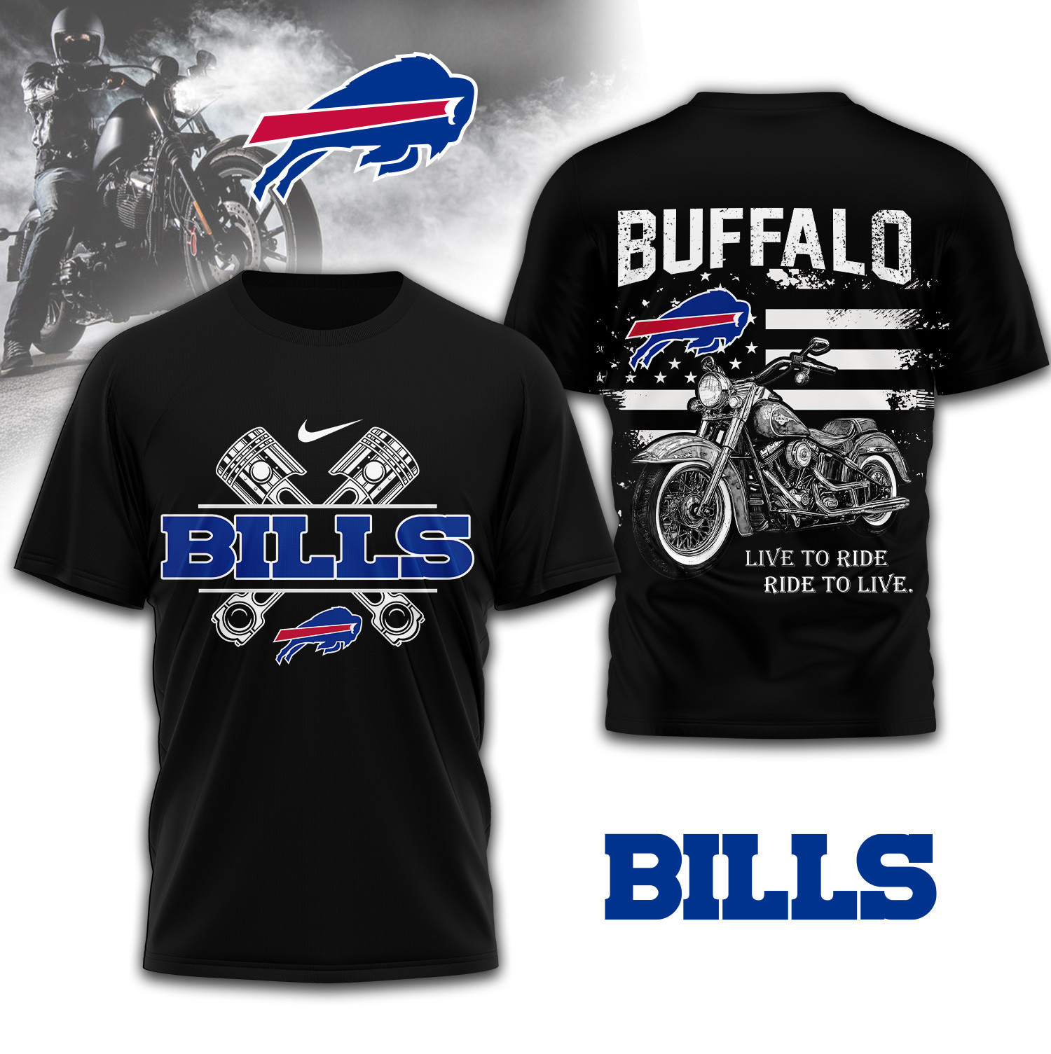 Buffalo Bills | Premium NFL Biker 3D Shirt TD230825