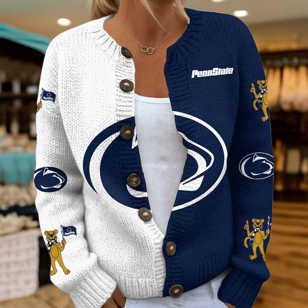 Penn State Nittany Lions | Premium NCAA Cozy Split Knit Cardigan x Game Day Edition MM