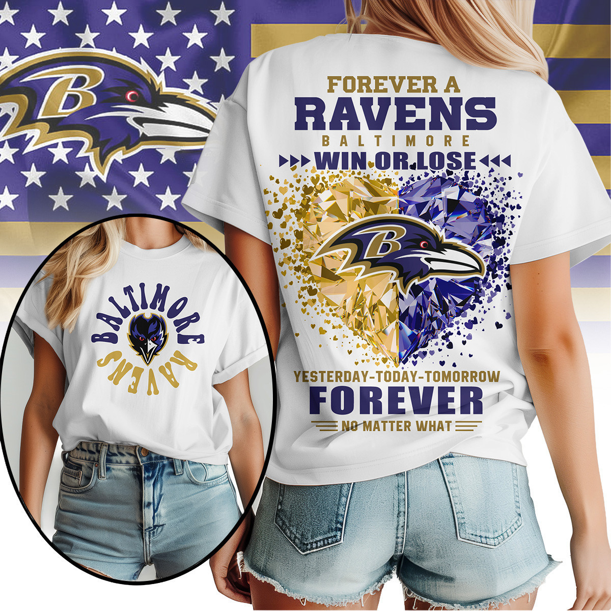 Baltimore Ravens | Premium NFL Win or Lose Always Loyal Women's Shirt NY