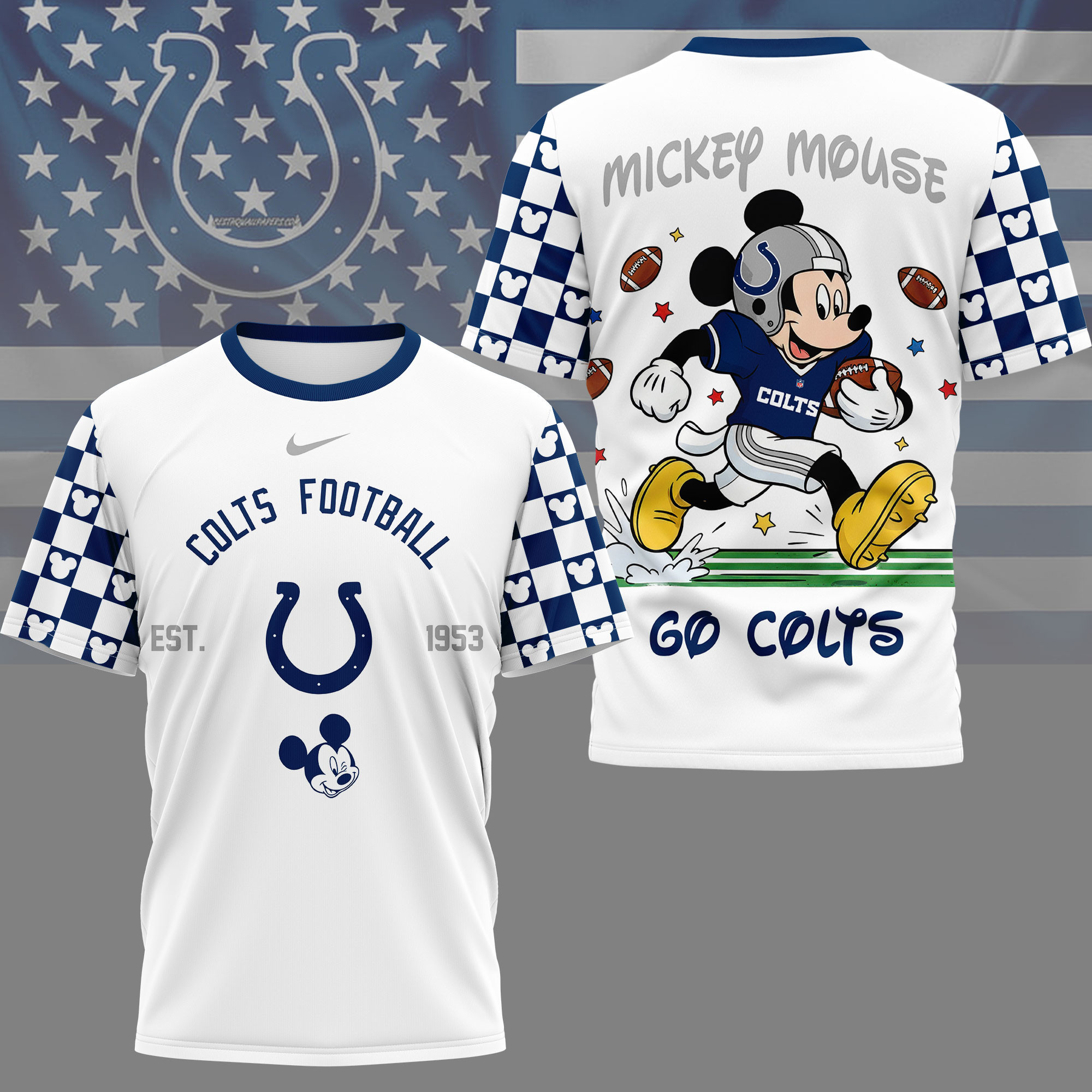 Indianapolis Colts | Premium NFL Mickey Football 3D Shirt NY