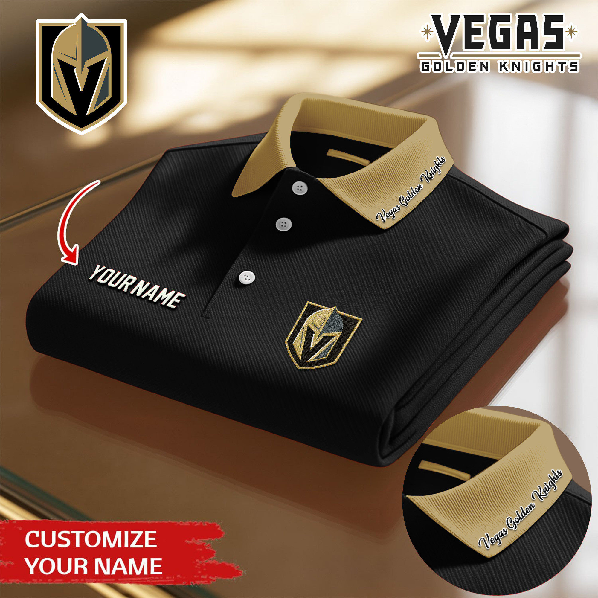 Vegas Golden Knights | Premium NHL Polo Shirt TD
