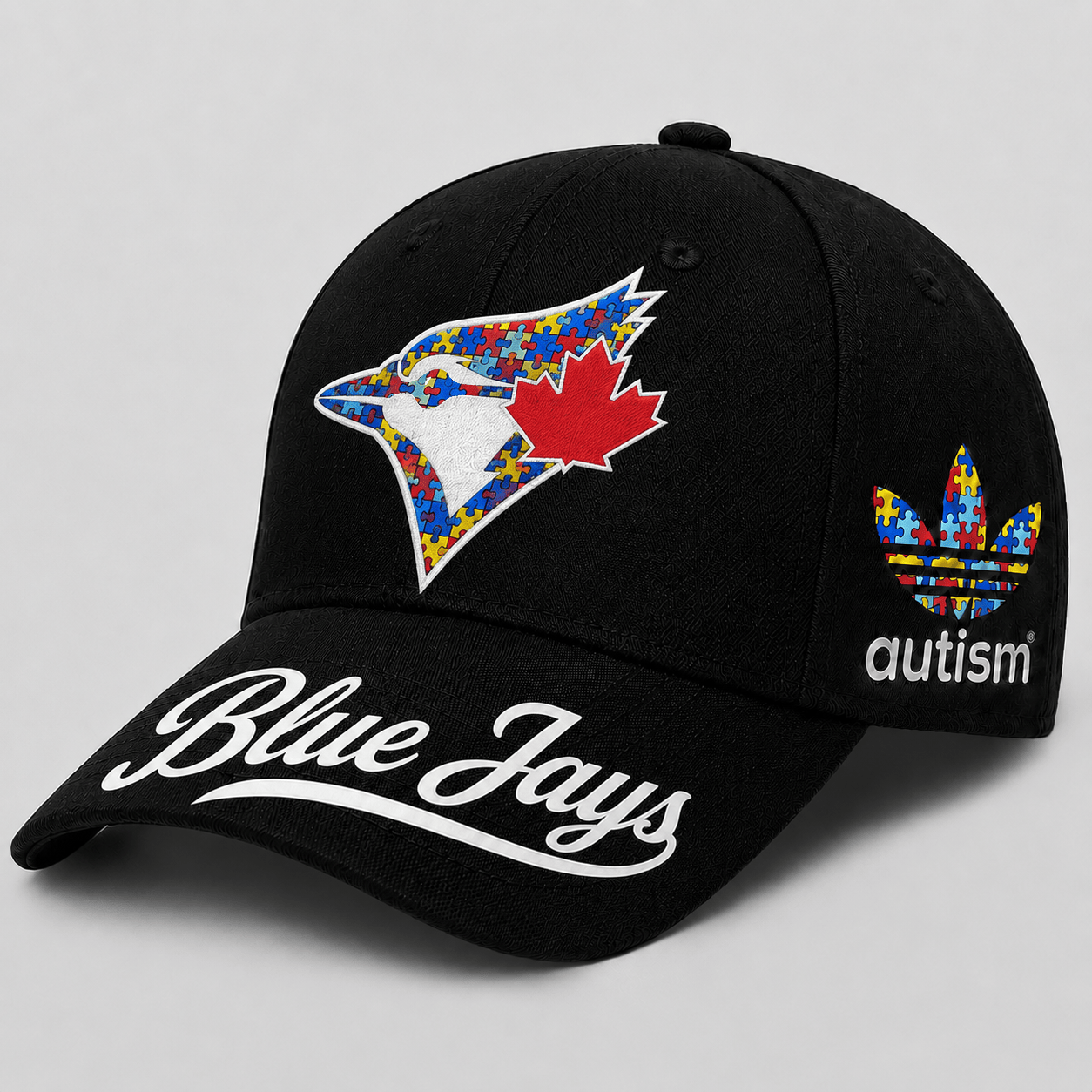 Toronto Blue Jays | Premium MLB Puzzle Heart Autism Baseball Cap