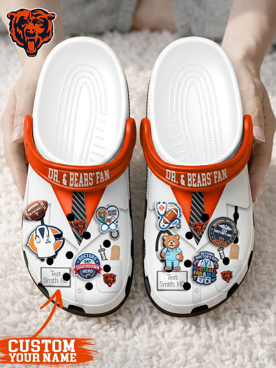 Chicago Bears | PREMIUM NFL NATIONAL DOCTOR'S DAY CLOGS WITH 8 CHARMS HY