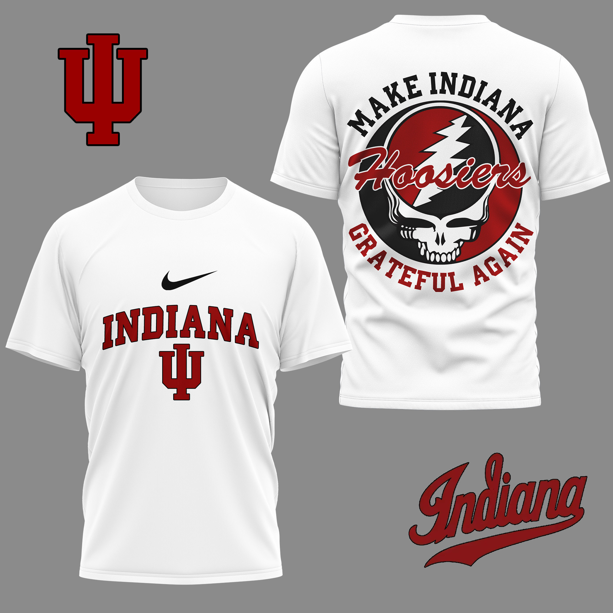 Indiana Hoosiers | Premium NCAA Grateful Game Day 3D Shirt PB6NFFD