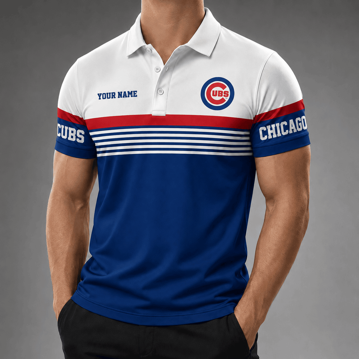 Chicago Cubs | Premium MLB Personalized Men's Polo Shirt