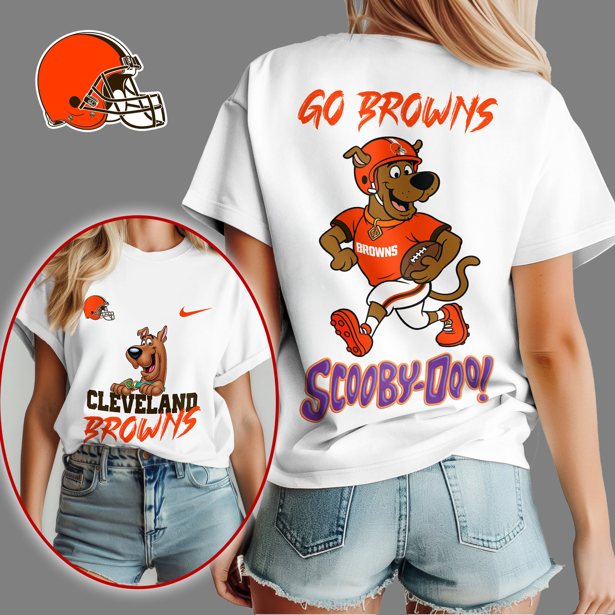 Cleveland Browns | Premium NFL Scooby-Doo Fan Women's Shirt NY