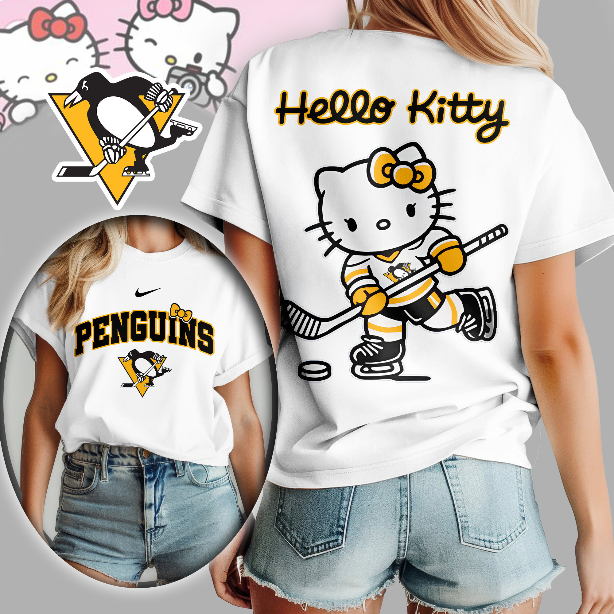 Pittsburgh Penguins | Premium NHL Hello Kitty Women's Shirt TD