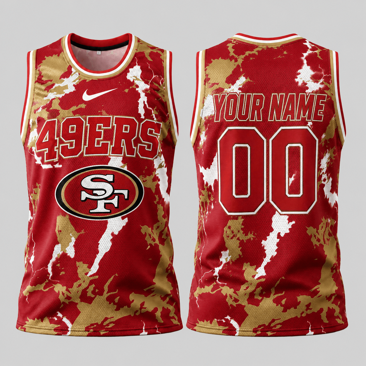 San Francisco 49ers | Premium NFL Paint Splash Performance Tank Top TD