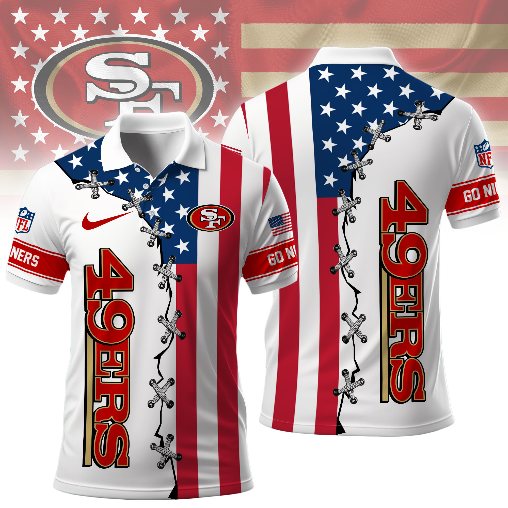 San Francisco 49ers | Premium NFL Freedom American Polo NY