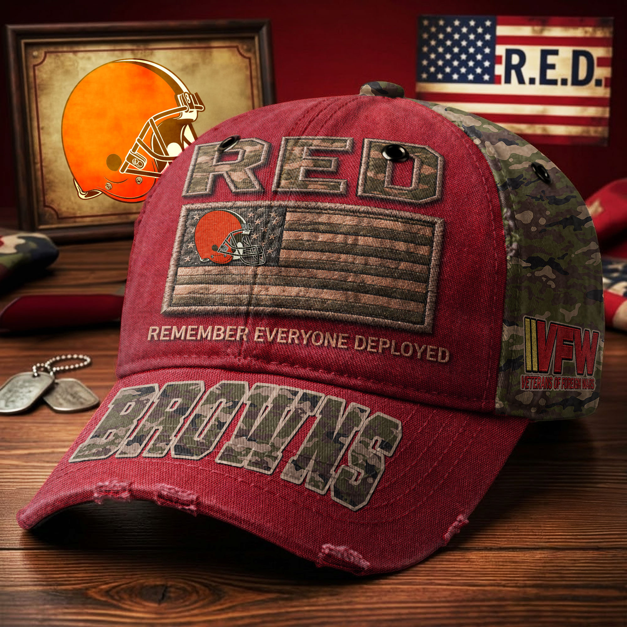 Cleveland Browns | Premium NFL Remember Everyone Deployed Classic Cap TD